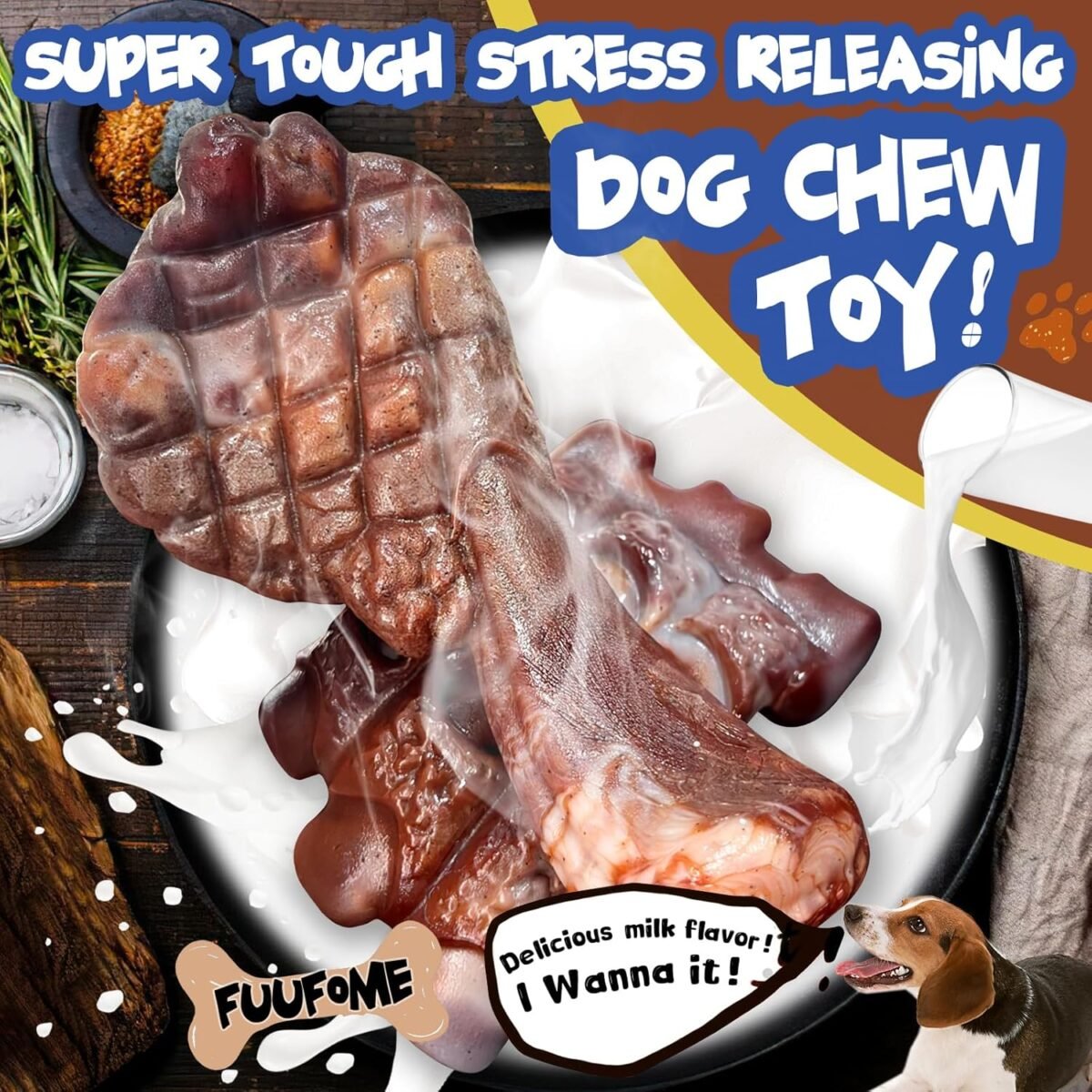 1747051620 dog chew toys for aggressive chewers：2 pack indestructible dog toy for large breed tough nylon teething bone toy to keep them busy.jpg