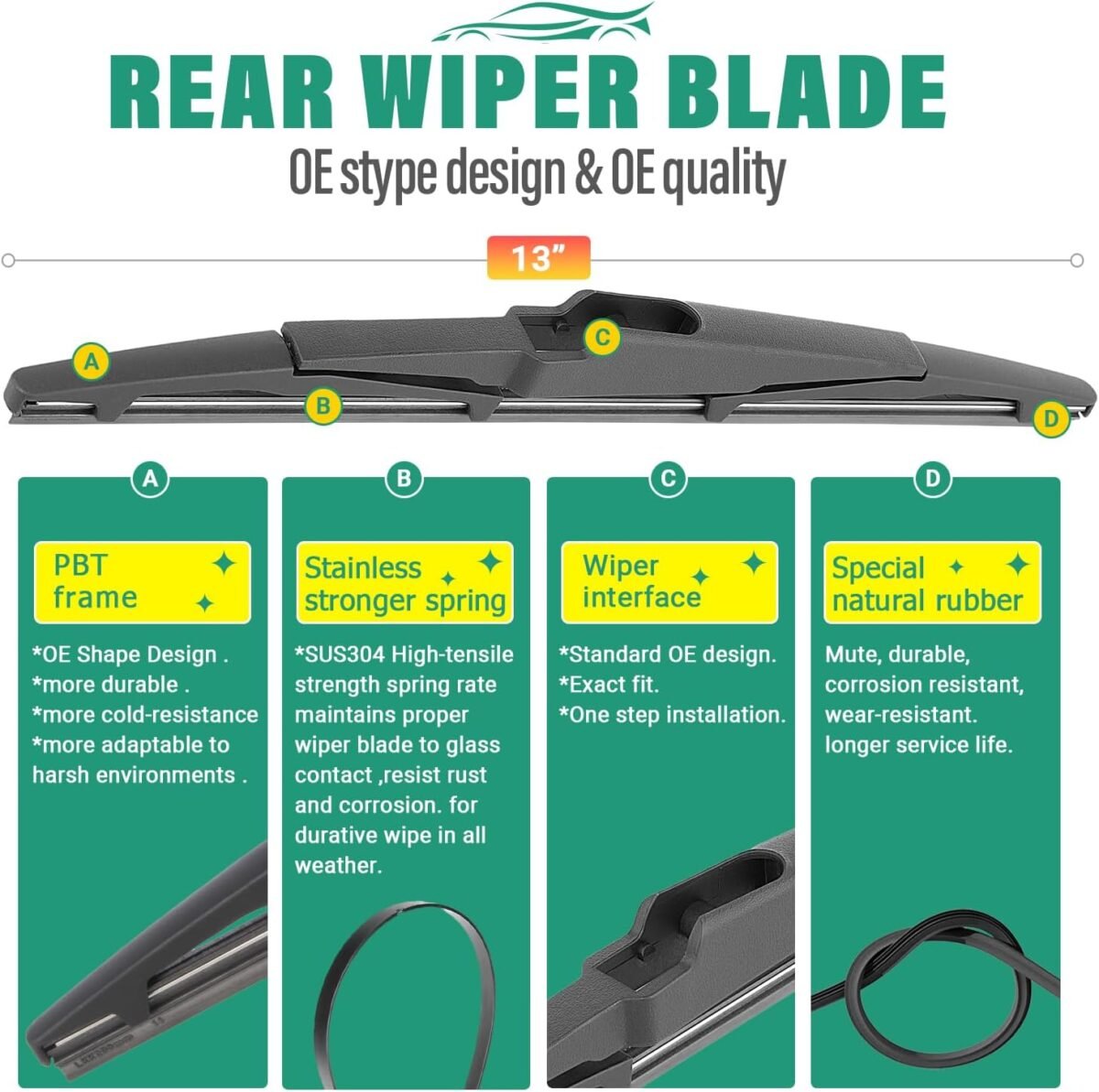 1747062476 26 18 13 windshield wiper blades replacement for kia telluride 2020 2021 2022 2023 premium all weather front rear wipers set oem quality pack of 3.jpg
