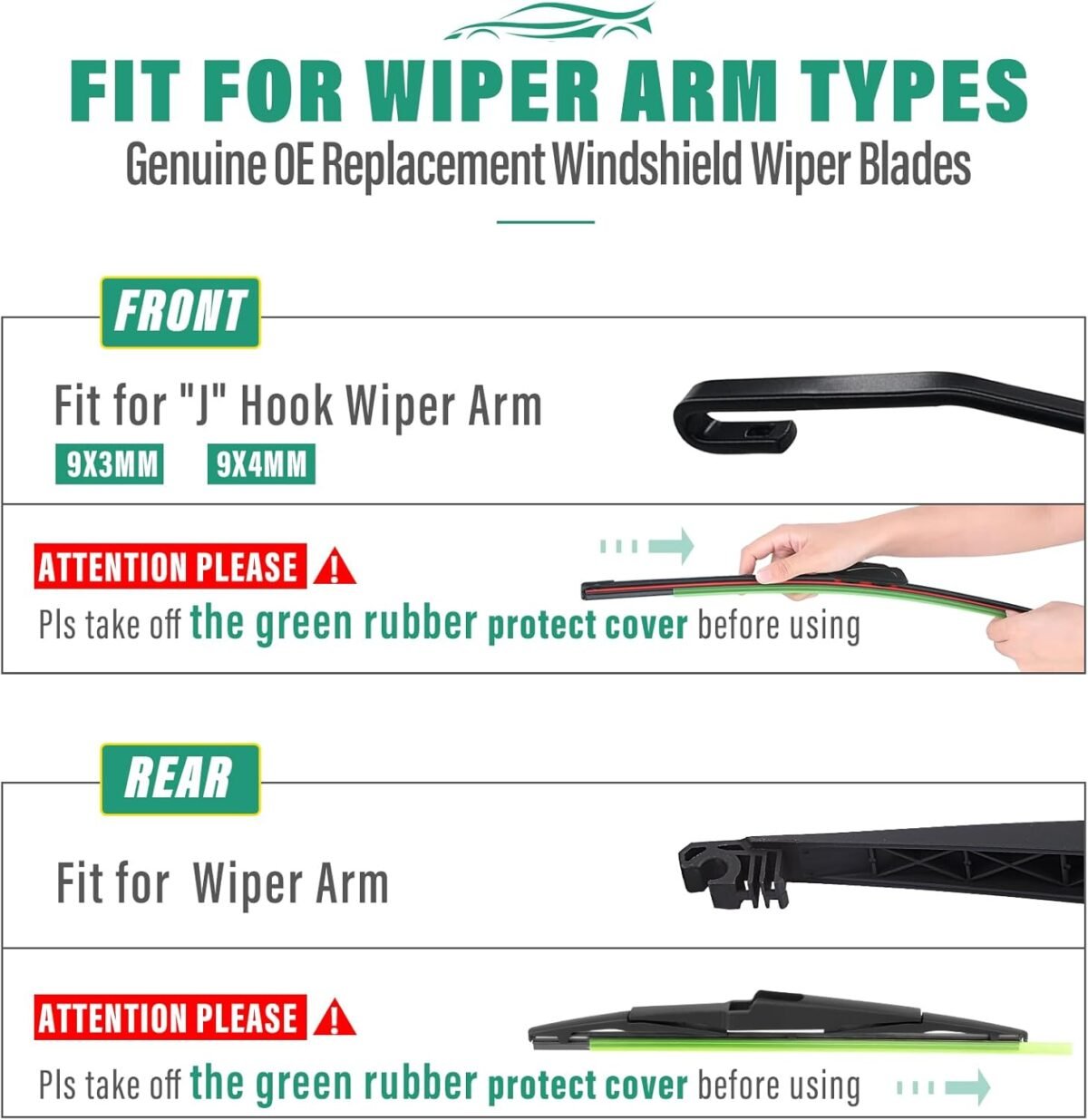 1747062480 26 18 13 windshield wiper blades replacement for kia telluride 2020 2021 2022 2023 premium all weather front rear wipers set oem quality pack of 3.jpg
