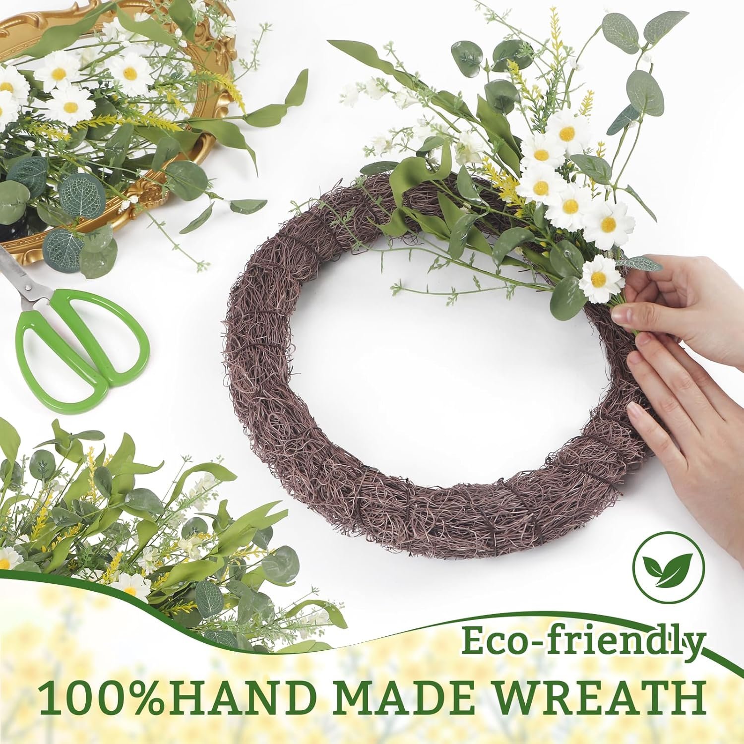 1747082936 summer wreaths for front door 24 white daisy wreaths for front door window wall wedding farmhouse festival decor handmade artificial spring summer wreath for home decoration gift.jpg