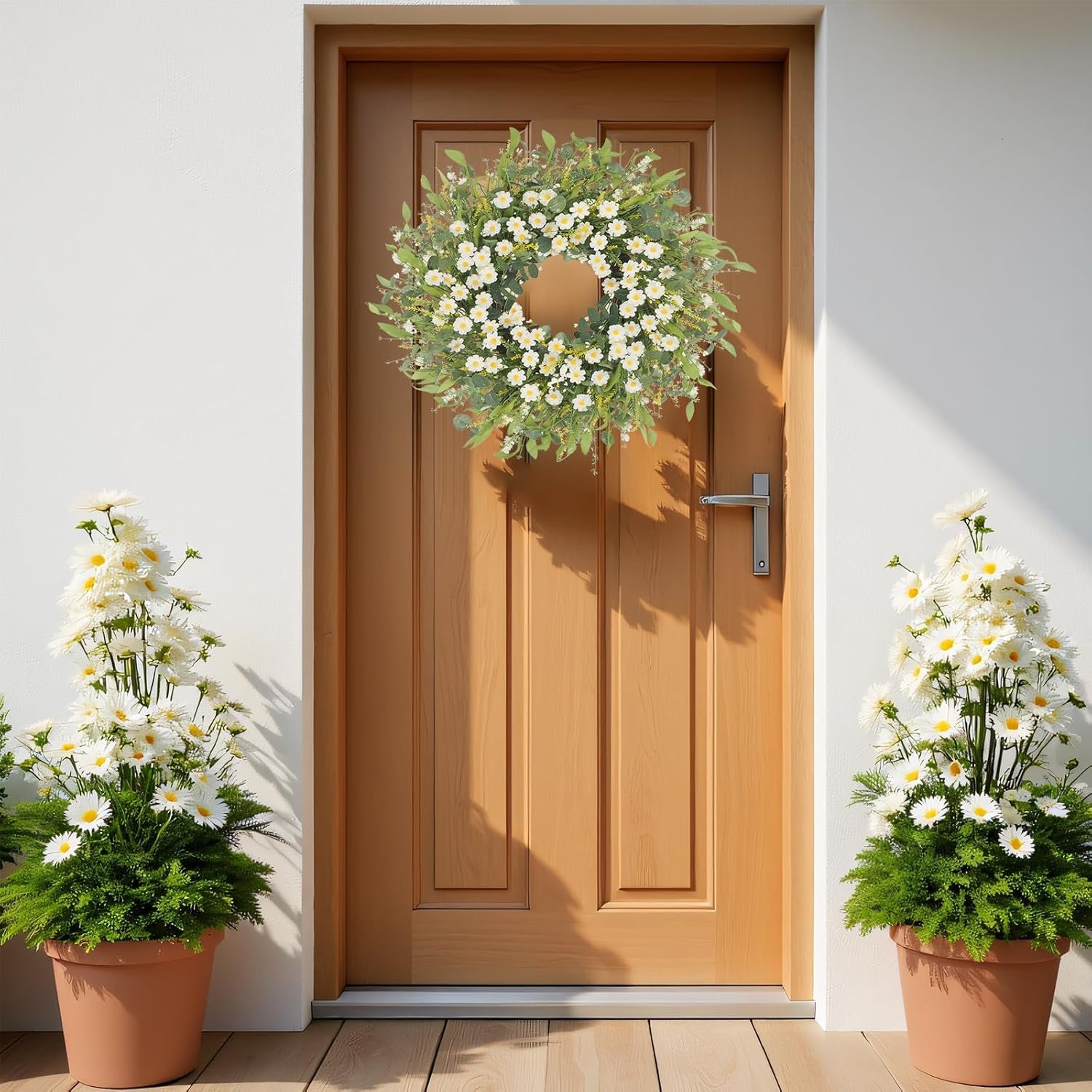 1747082938 summer wreaths for front door 24 white daisy wreaths for front door window wall wedding farmhouse festival decor handmade artificial spring summer wreath for home decoration gift.jpg