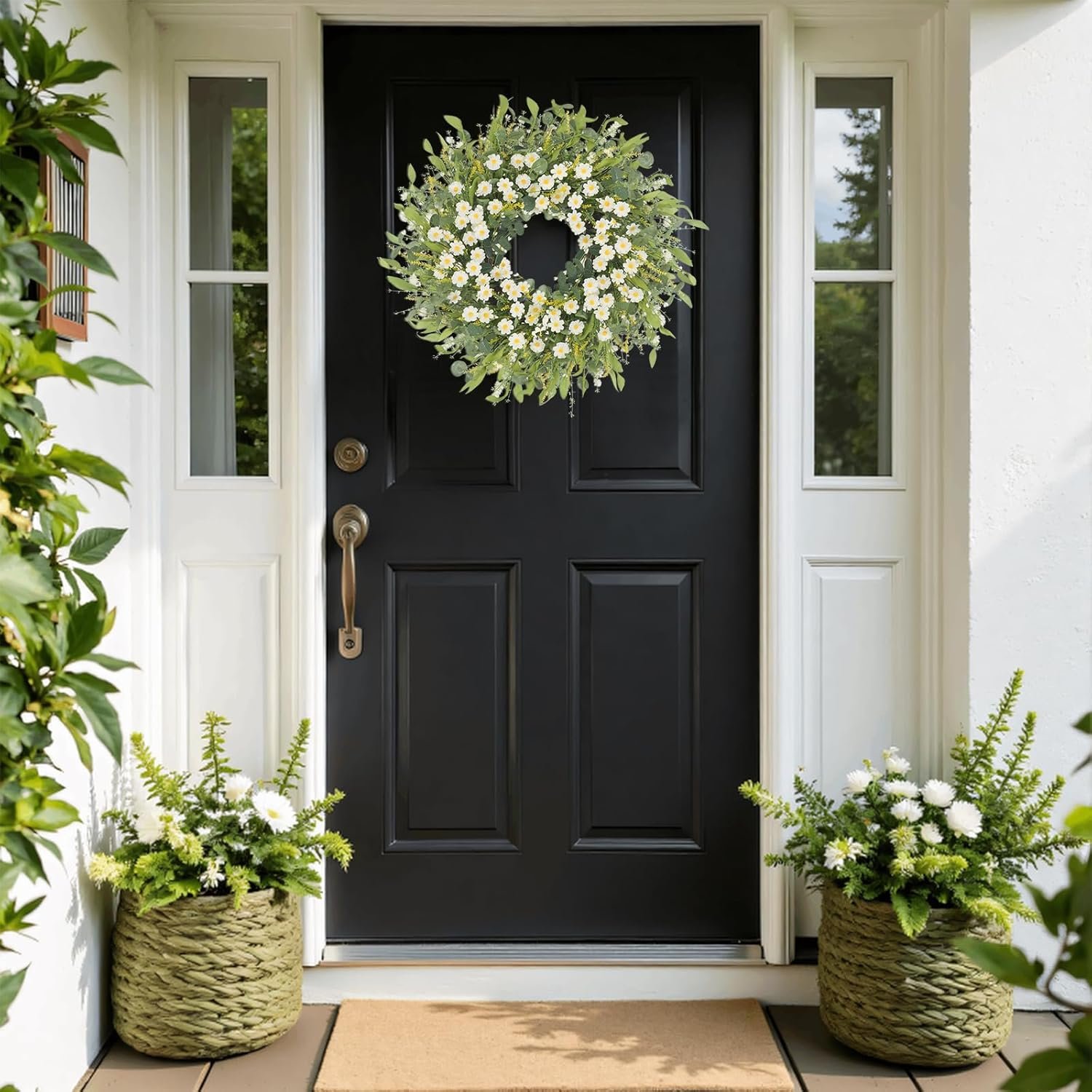 1747082941 summer wreaths for front door 24 white daisy wreaths for front door window wall wedding farmhouse festival decor handmade artificial spring summer wreath for home decoration gift.jpg