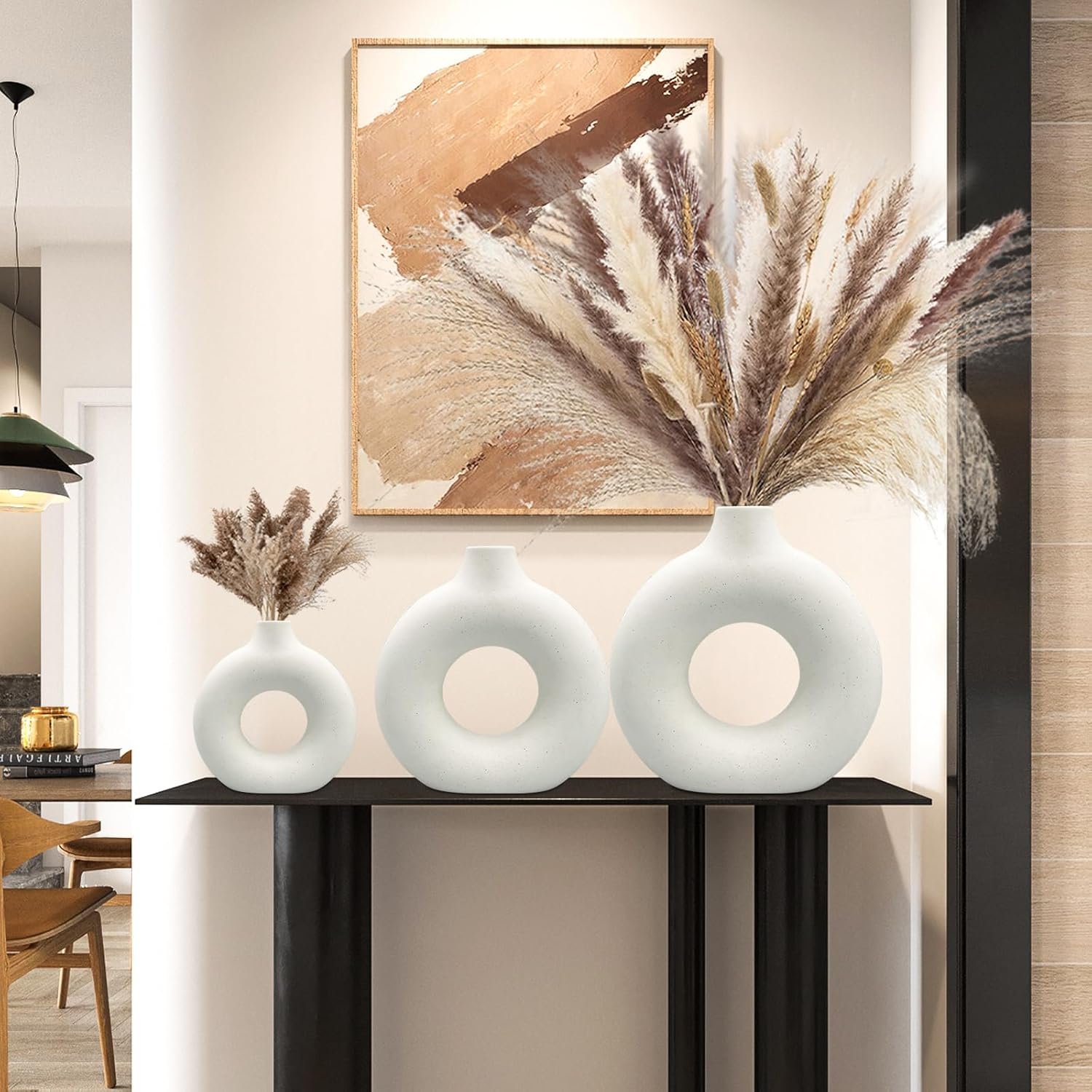 1747083232 white ceramic vases set 3 for modern home decorround matte pampas flower vases minimalist nordic boho ins style for wedding dinner table party living room office bedroom decorative gift.jpg