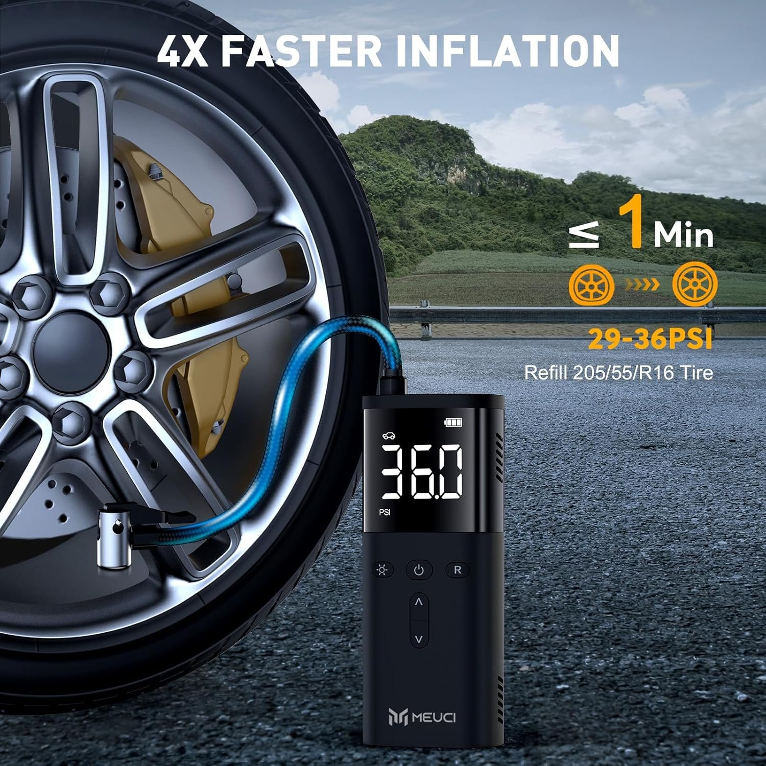 1747178481 tire inflator portable air compressor cordless air pump for car tires with 10000mah battery 150psi electric bike tire pump with digital pressure gauge for auto motorcycle bicycle balls.jpg