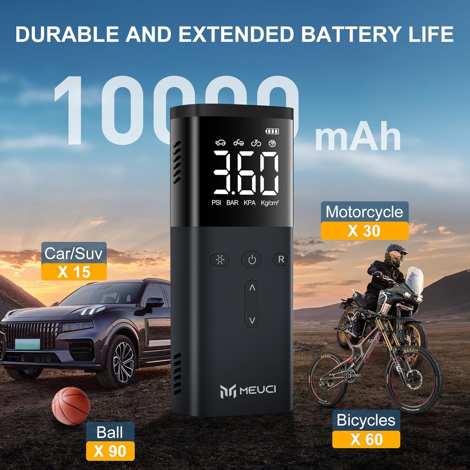 1747178482 tire inflator portable air compressor cordless air pump for car tires with 10000mah battery 150psi electric bike tire pump with digital pressure gauge for auto motorcycle bicycle balls.jpg