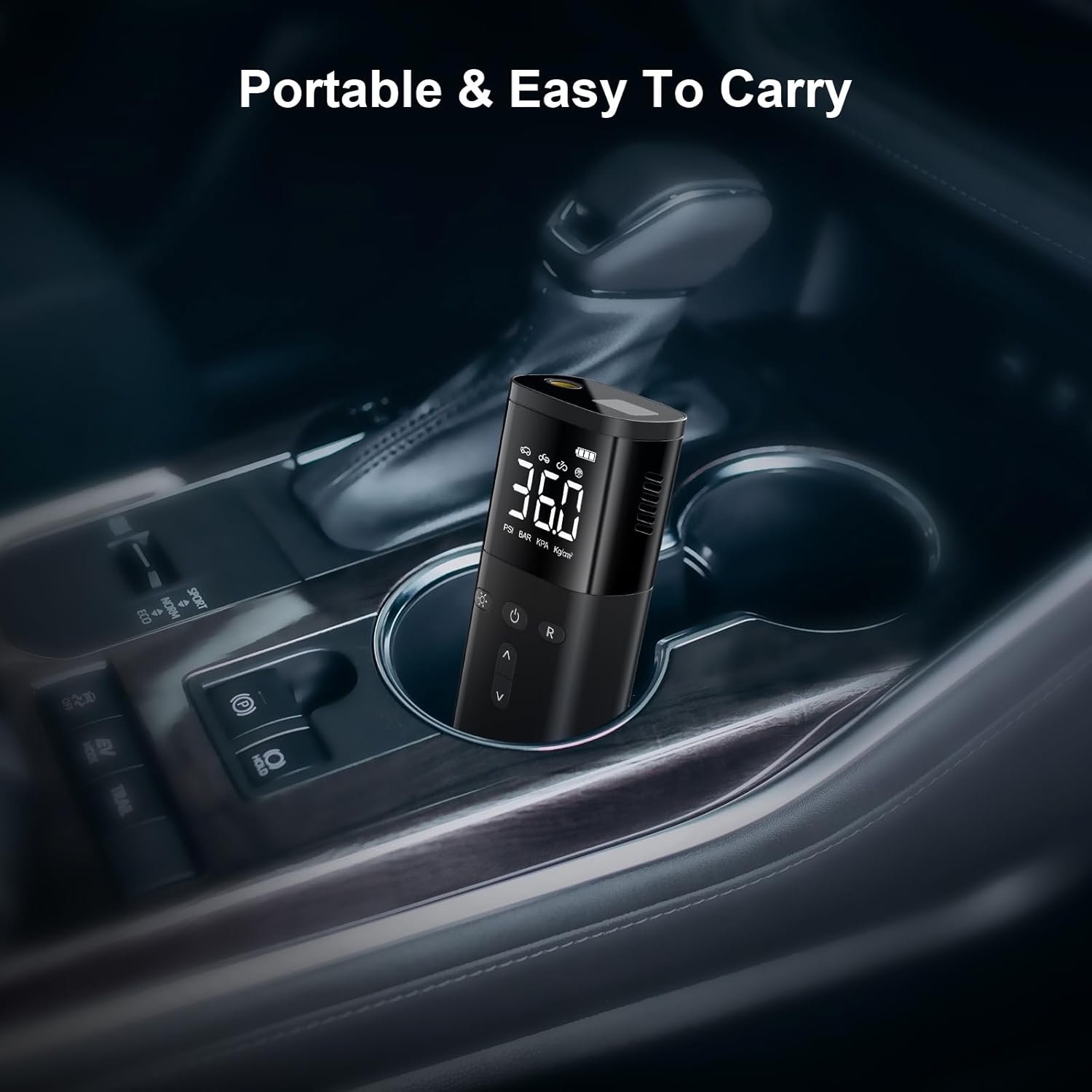 1747178485 tire inflator portable air compressor cordless air pump for car tires with 10000mah battery 150psi electric bike tire pump with digital pressure gauge for auto motorcycle bicycle balls.jpg