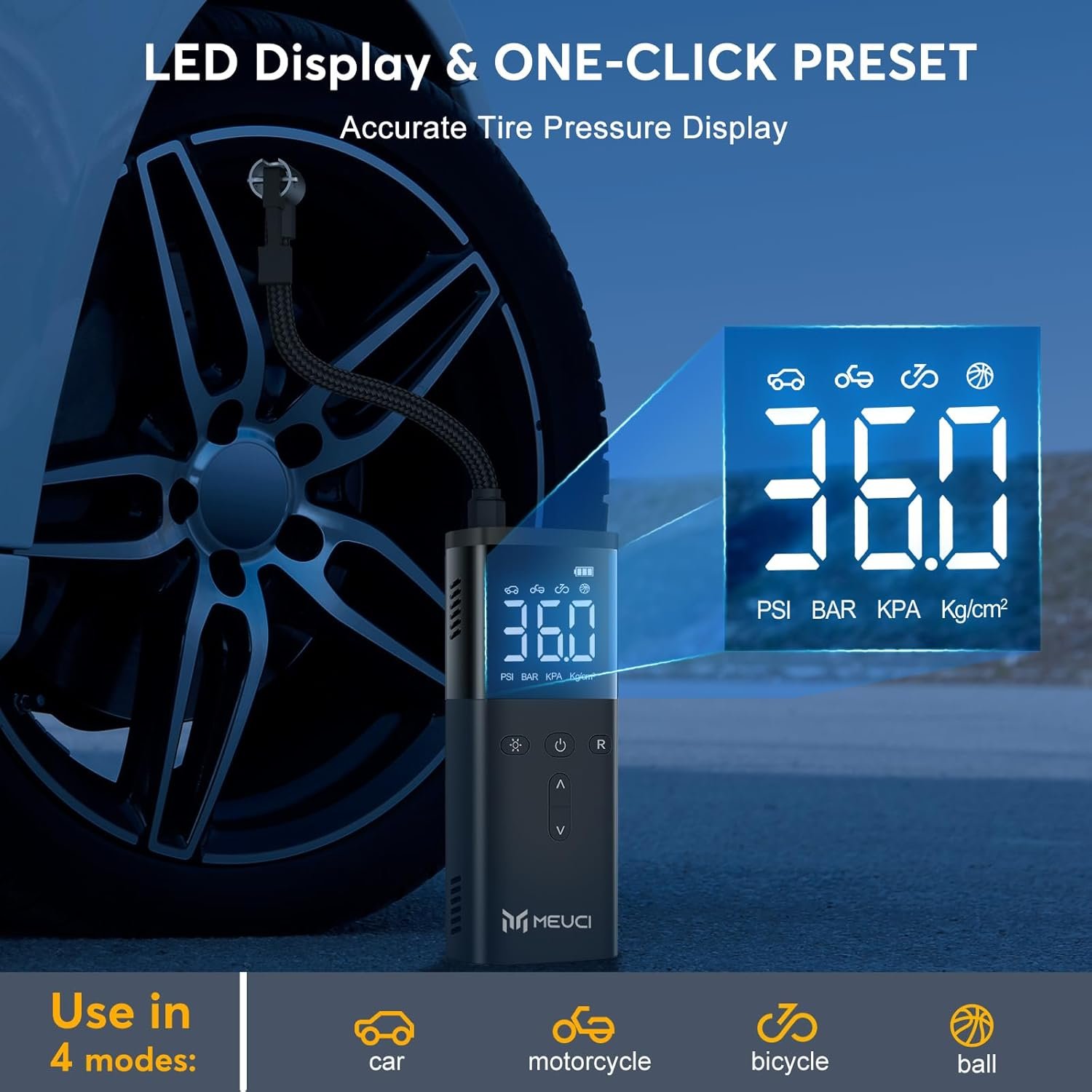 1747178486 tire inflator portable air compressor cordless air pump for car tires with 10000mah battery 150psi electric bike tire pump with digital pressure gauge for auto motorcycle bicycle balls.jpg