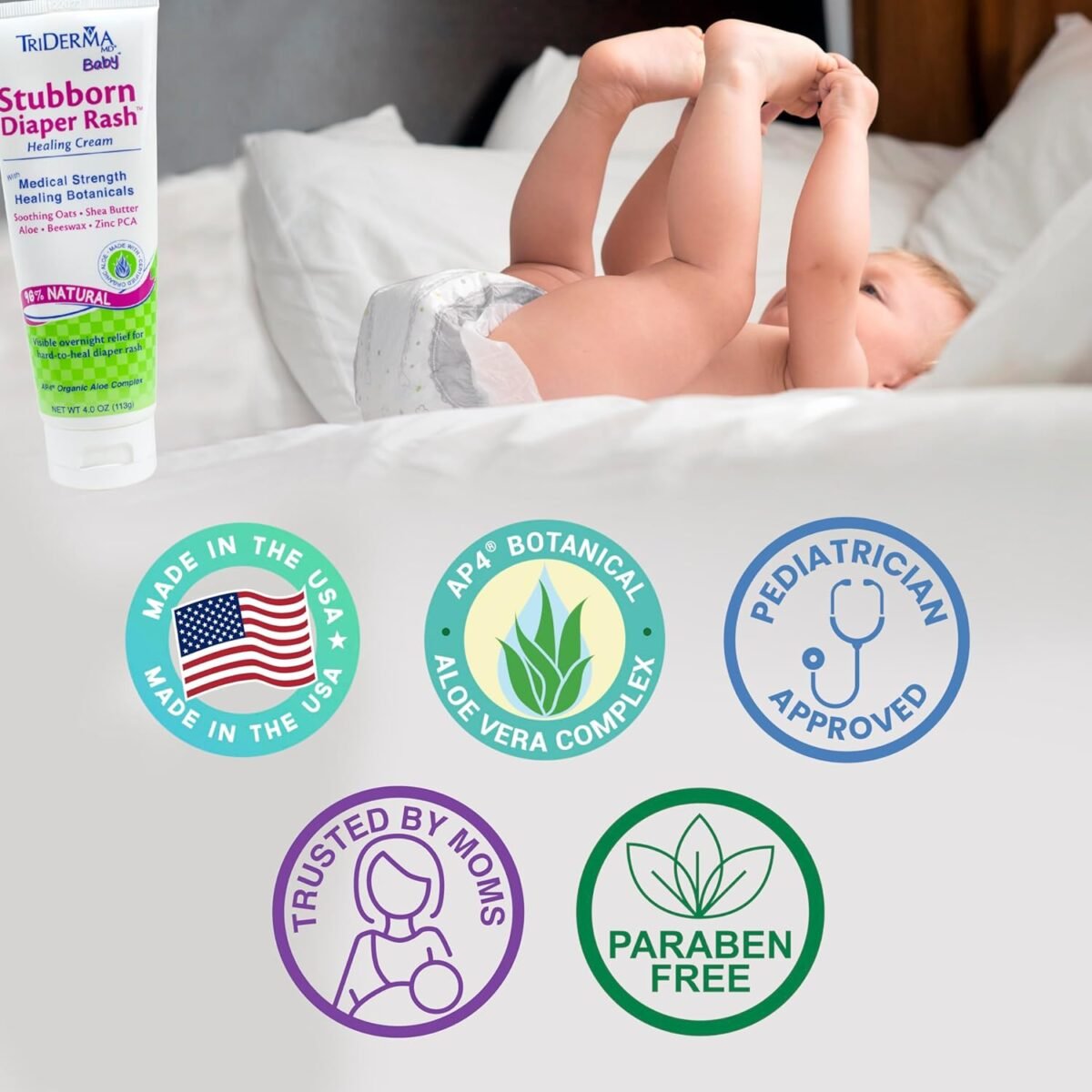 1747179074 triderma md baby stubborn diaper rash relief cream healing for hard to heal diaper rash treat and prevent diaper rash and seal out wetness non greasy diaper rash ointment 4.0 ounce.jpg