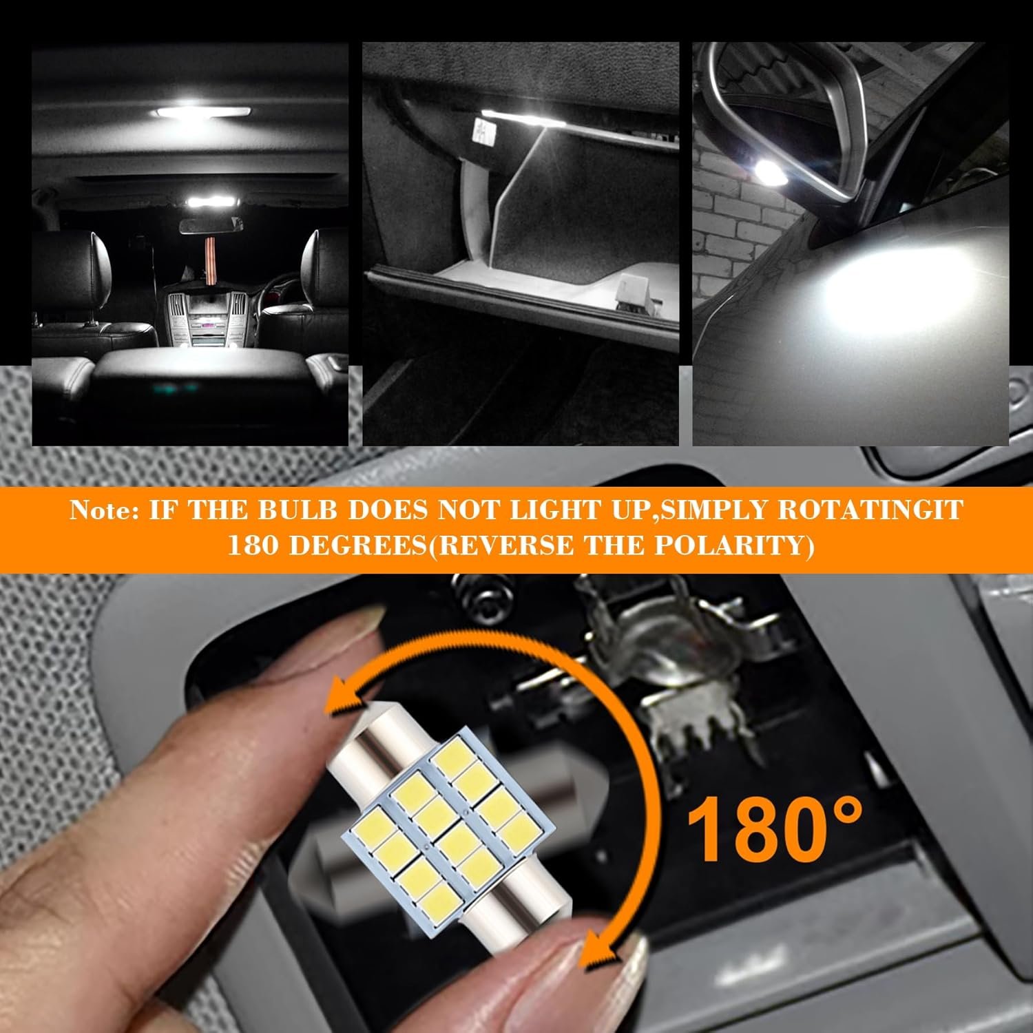 1747220060 24 pieces dome light led car interior bulb kit set 194 t10 de3175 578 31mm 42mm bulbs interior replacement lights for car map license plate door side marker cornering trunk light white.jpg