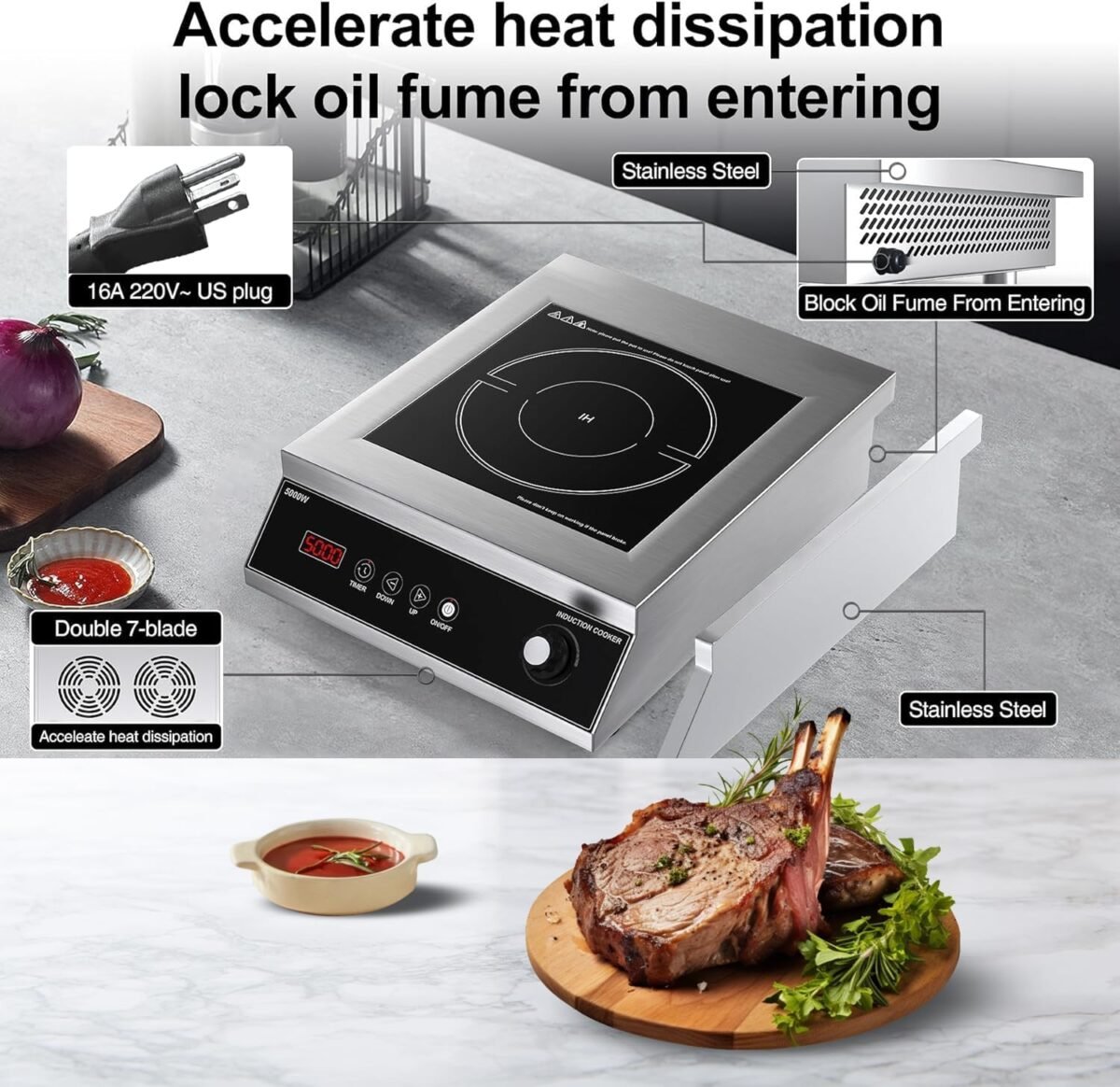 1747236383 vbgk commercial induction cooktop 5000w professional 220v hot plate with lcd touch knob control 4 hours timer 16 power levels auto shut off stove top with plug.jpg