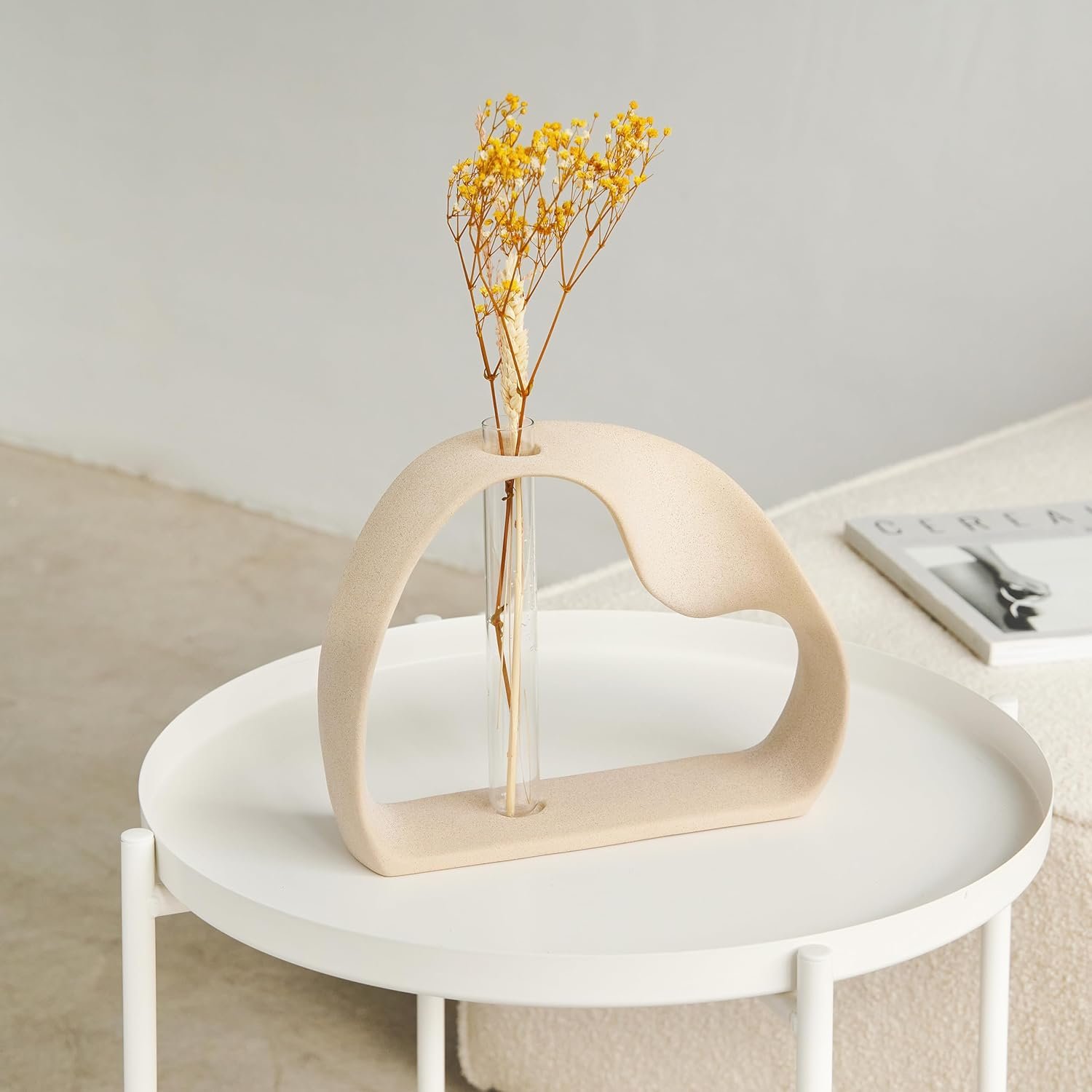 1747279976 ceramic vase for minimalist home decor boho pampas grass vase stem flower vase for coffee table office desk living room kitchen wedding modern vase for centerpiece table decoration.jpg