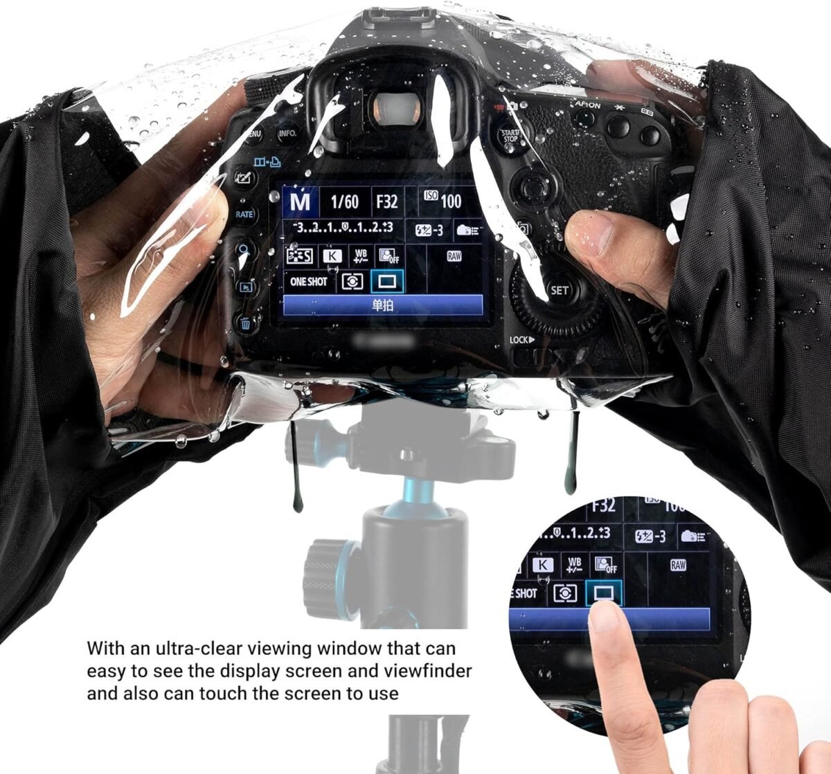 1747282511 professional waterproof camera rain cover rain coat for canon nikon sony fujifilm and more dslr mirrorless cameras with lens camera accessories for photography rain gear.jpg