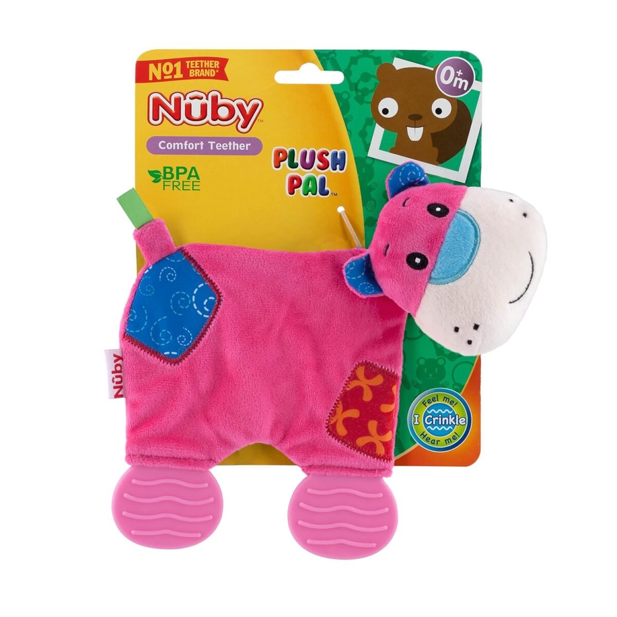 1747288654 nuby comfort teething plush pal interactive blanket and teether in one hippo.jpg