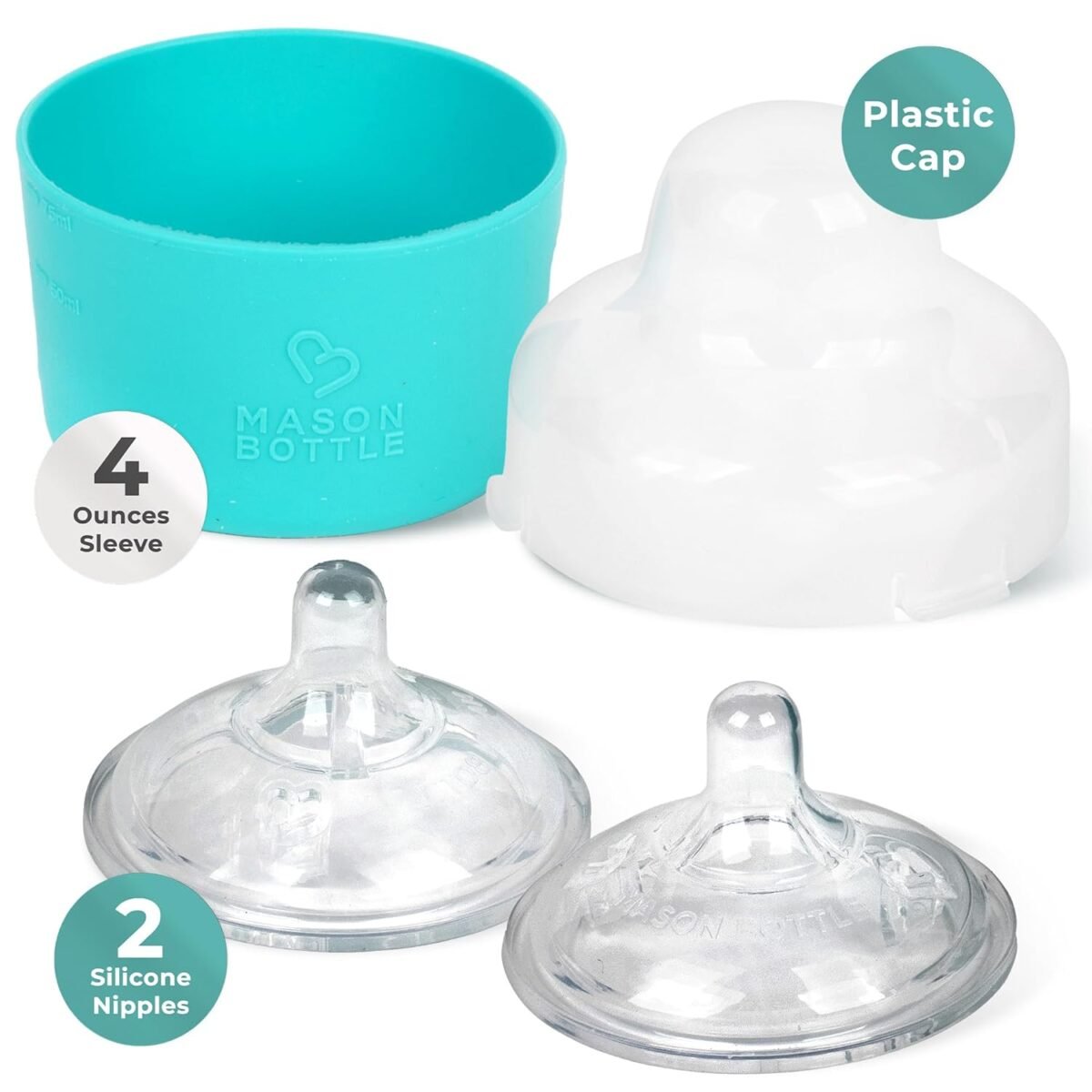 1747288888 mason bottle glass baby bottle diy kit – fits 4oz mason jars – includes 2x slow flow nipples silicone sleeve and cap ring lid and jar not included – made in usa.jpg