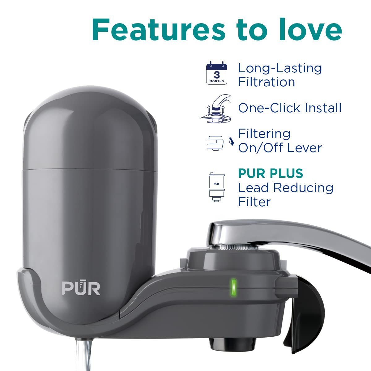 1747290509 pur plus vertical faucet mount water filtration system with 3 in 1 lead reducing filter for great tasting filtered tap water lasts 100 gallons fits most kitchen or bathroom faucets grey.jpg