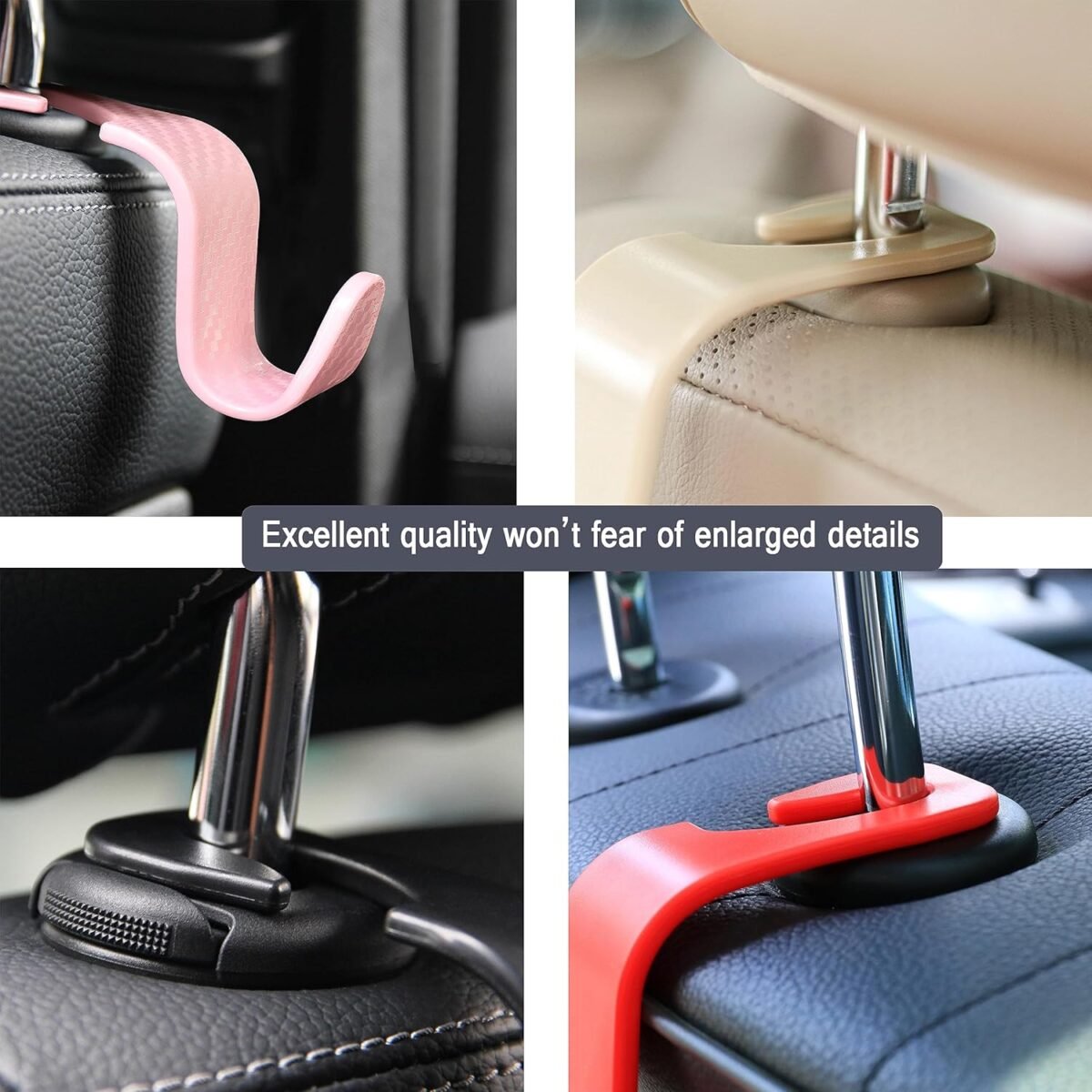 1747315052 amooca car seat headrest hook 4 pack hanger storage organizer universal for handbag purse coat fit universal vehicle car black s type.jpg