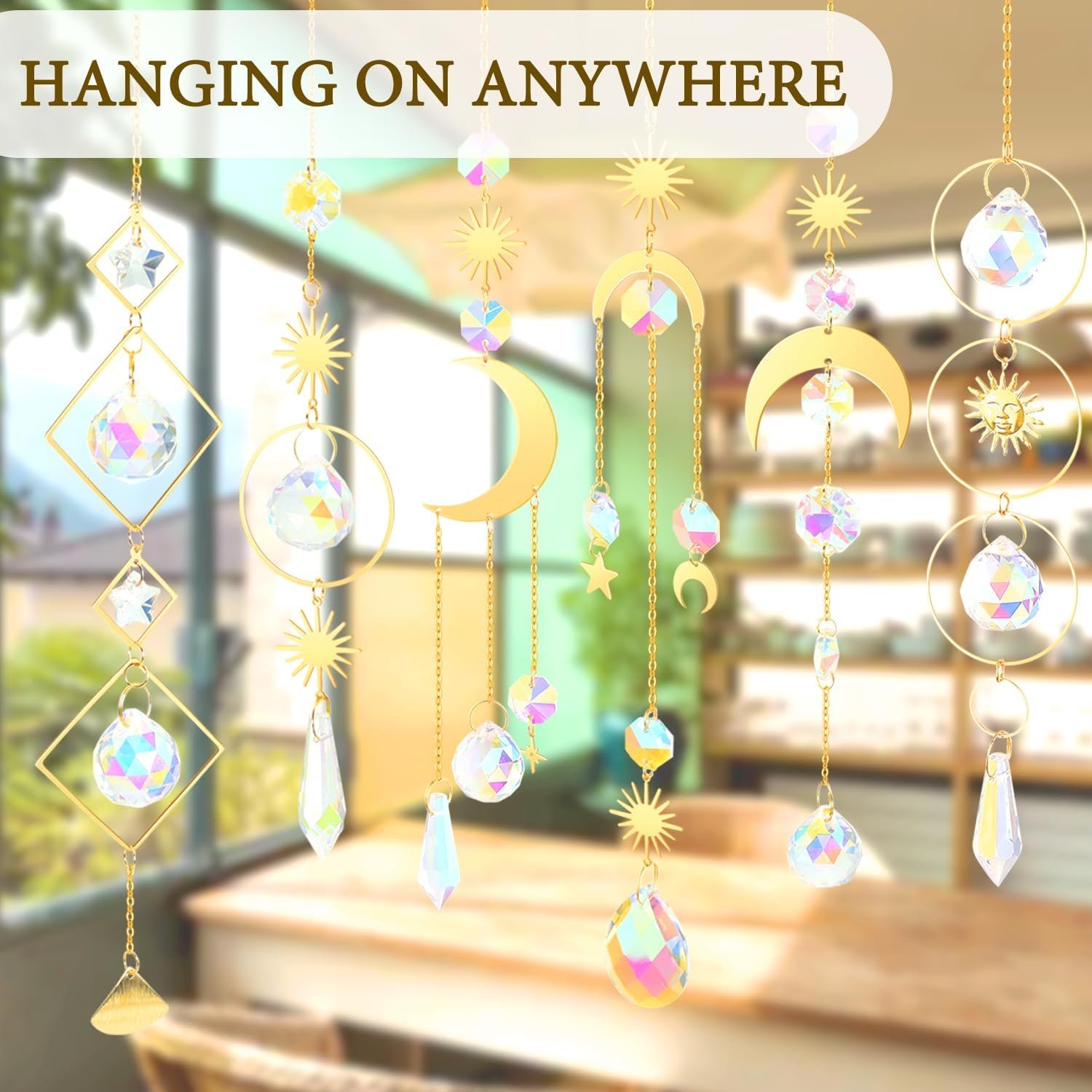 1747318946 6pieces colorful crystals suncatcher hanging sun catcher with chain pendant ornament crystal balls for window home garden christmas day party wedding decoration.jpg
