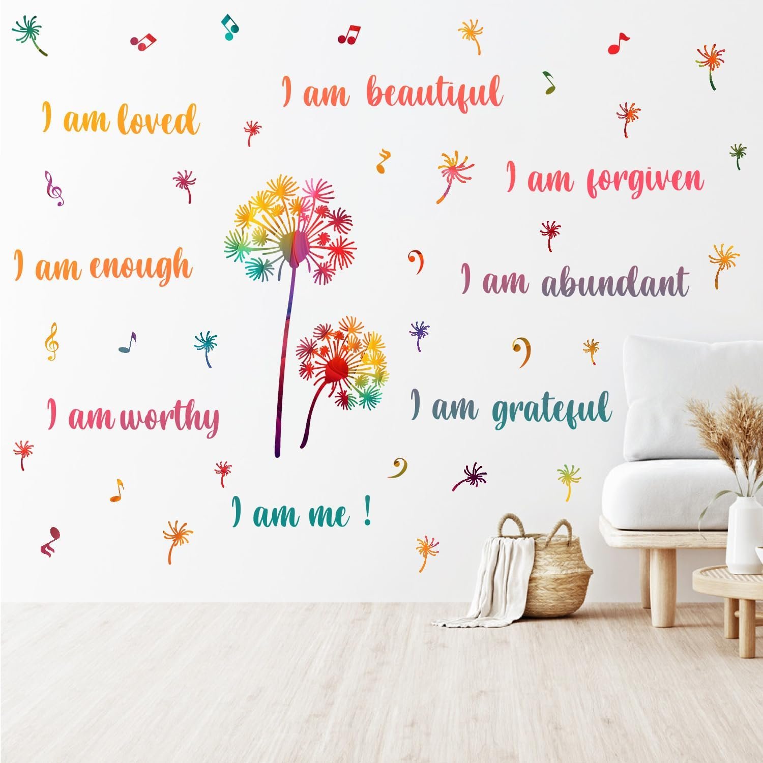 1747351217 colorful dandelion wall stickers motivational quote i am affirmation vinyl wall decals removable dandelion flying musical note diy wall art for kids bedroom office classroom decor.jpg