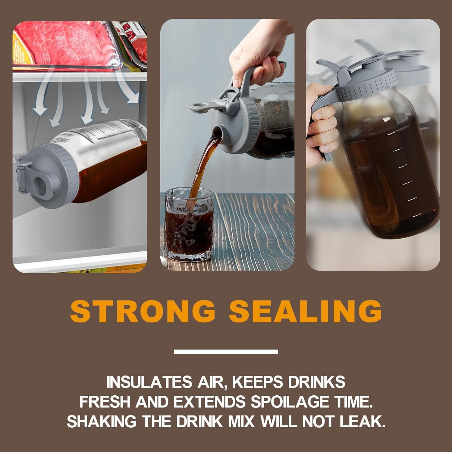 1747359296 cold brew coffee maker jar 64oz thick glass multipurpose mason pitcher spout lid with handle stainless steel filter for iced coffee lemonade ice tea homemade fruit drinks container.jpg