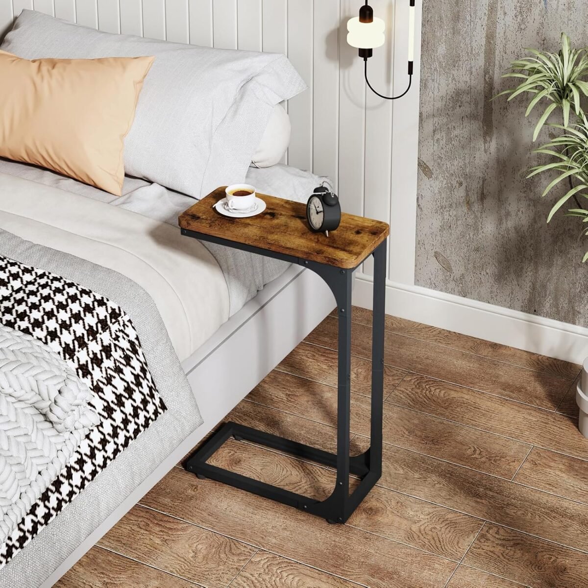 1747363943 qeeig narrow c shaped side table set of 2 living room sets slim couch tray tables skinny thin small farmhouse 7 inch width rustic brown 017 18bn.jpg
