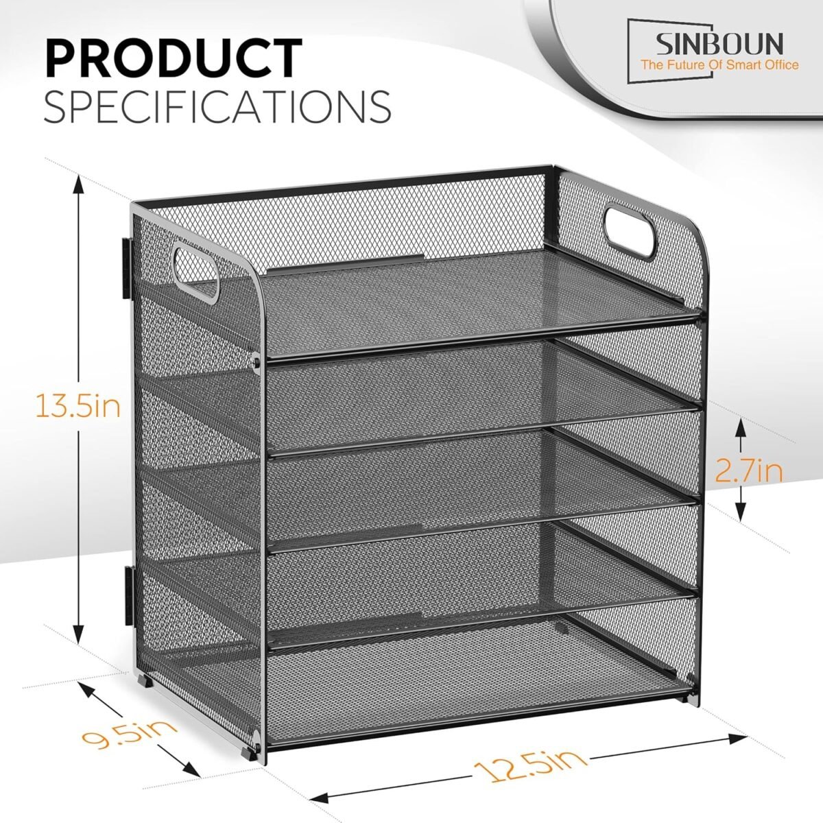 1747372000 letter tray paper organizer 5 tier desk organizer file organizer paper holder with handle metal desktop document shelf tray office classroom organization black.jpg