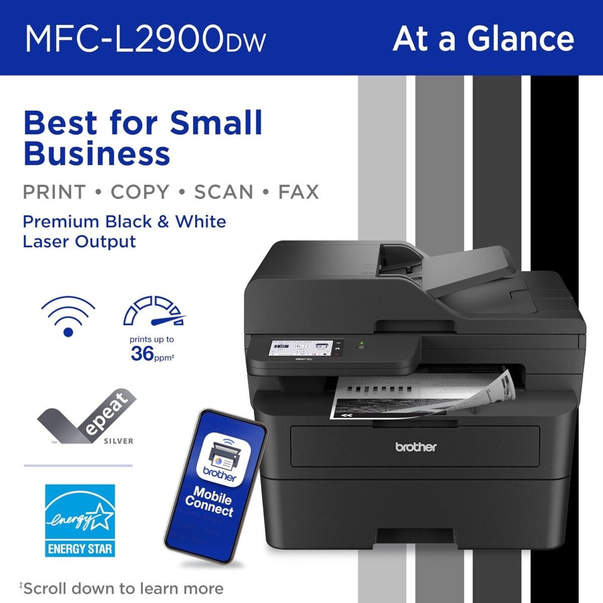 1747372341 brother professional laser printer with scanner high speed 36 ppm monochrome all in one wireless duplex printing and scanning cloud ready 3.5 in touchscreen for small business mfc l2900dw.jpg