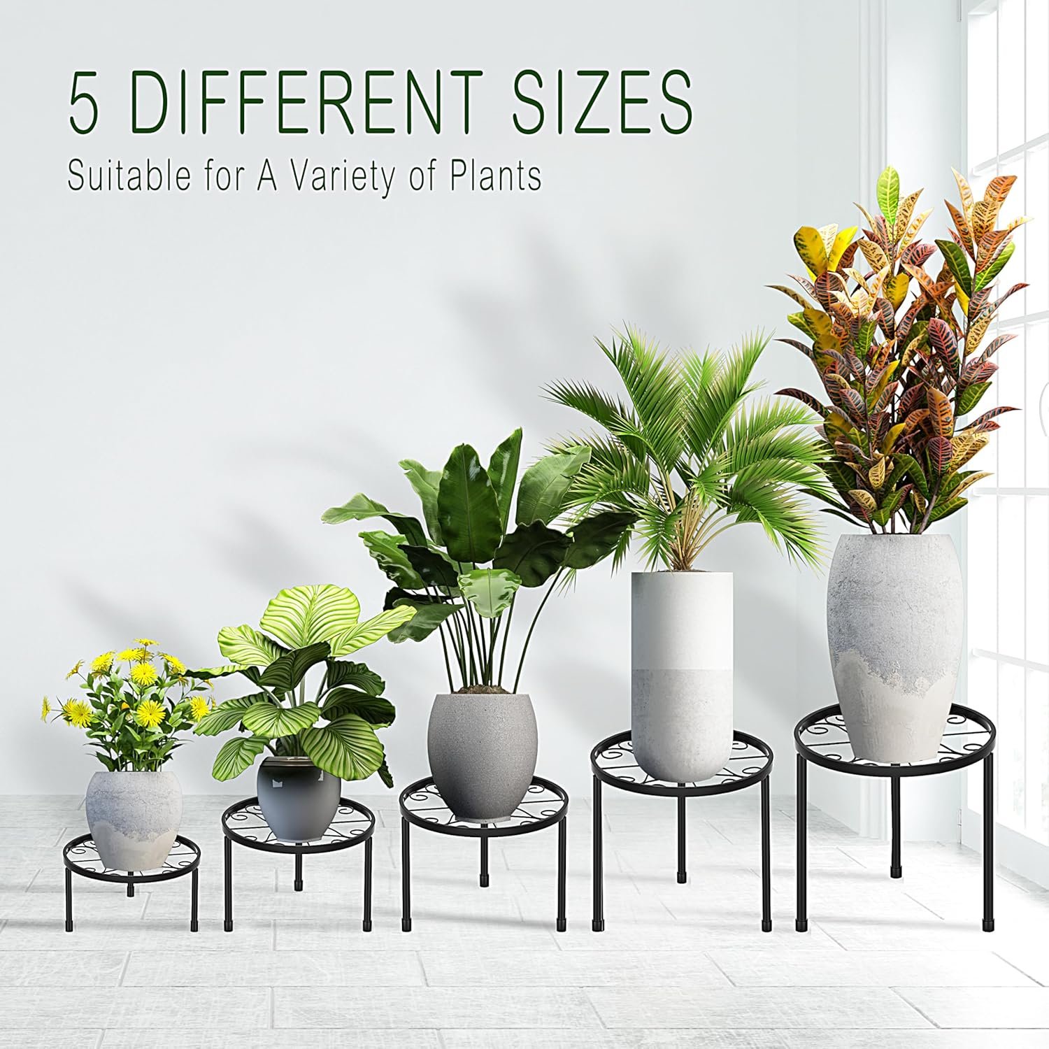 1747393128 cadani 5 pack metal plant stands for outdoor indoor anti rust iron flower pot stand heavy duty plant pot shelf for multiple plant decoration racks for home patio garden.jpg