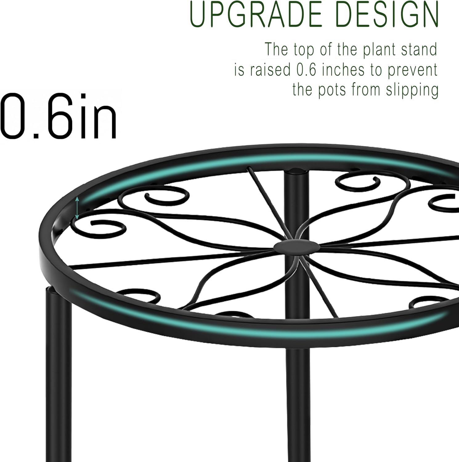 1747393130 cadani 5 pack metal plant stands for outdoor indoor anti rust iron flower pot stand heavy duty plant pot shelf for multiple plant decoration racks for home patio garden.jpg