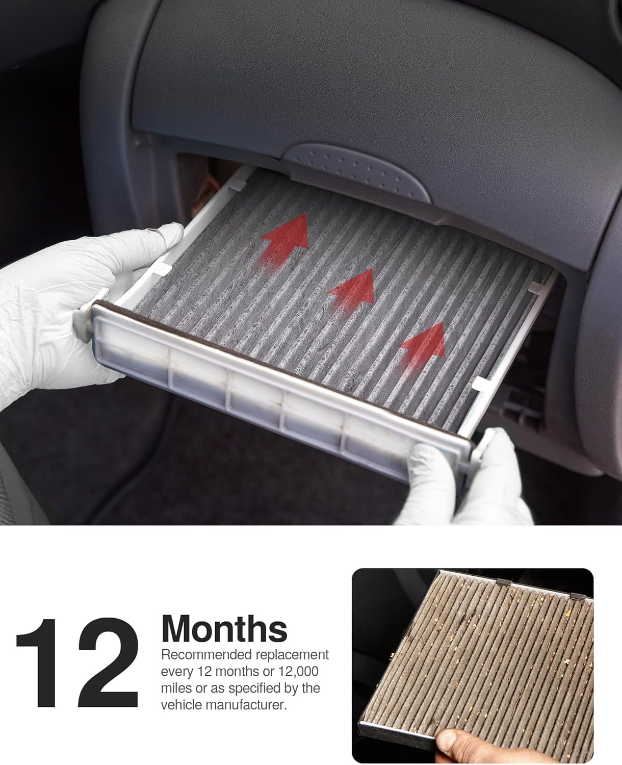 1747424506 puroma cabin air filter with activated carbon compatible with cp285 cf10285 toyota camry rav4 highlander corolla sienna tundra prius 4runner subaru outback lexus scion land rover jaguar.jpg