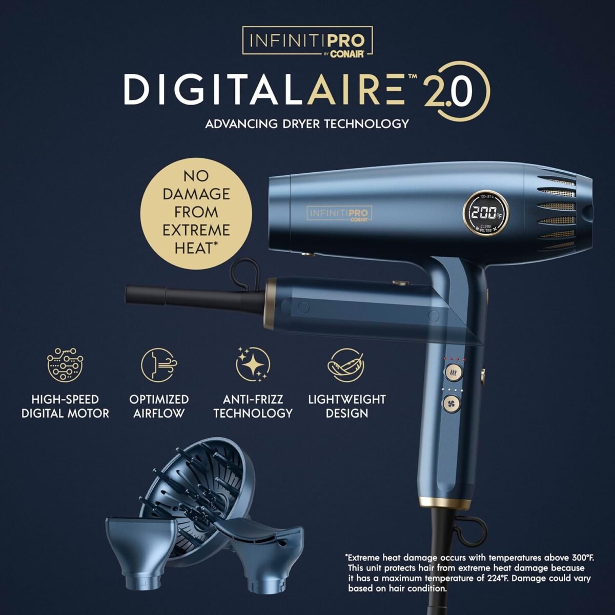 1747452153 infinitipro by conair digitalaire 2.0 hair dryer frizz eliminating hair dryer with diffuser hair blow dryer with up to 5x more speed for higher air pressure drying power.jpg