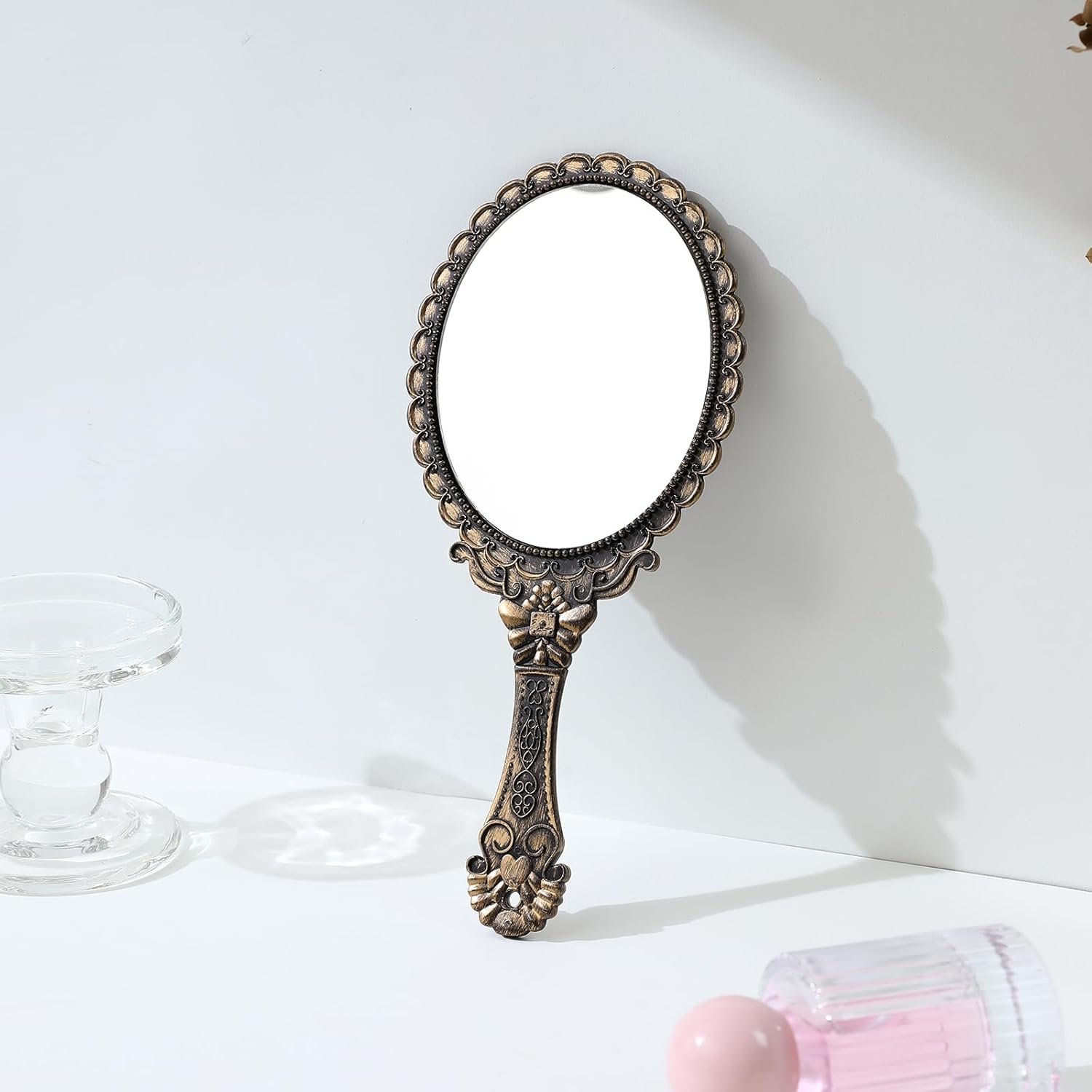 1747478442 xpxkj hand mirror vintage handheld mirror with handle vanity makeup mirror travel mirrors rust gold oval.jpg