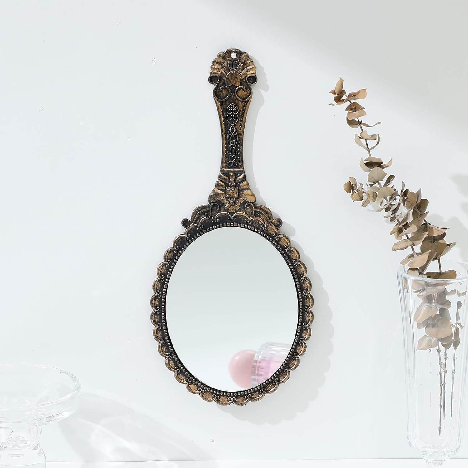 1747478443 xpxkj hand mirror vintage handheld mirror with handle vanity makeup mirror travel mirrors rust gold oval.jpg