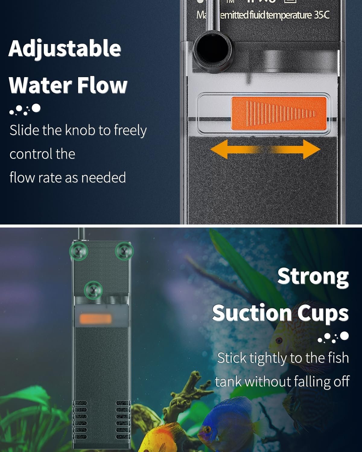 1747499098 pawfly internal aquarium filter submersible power filter with 55 gph water pump for 3 to 10 gallon fish tanks filtration circulation and oxygenation.jpg