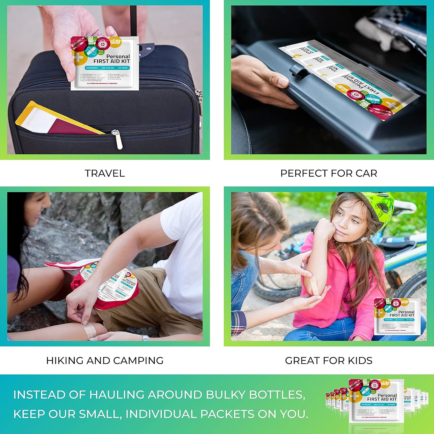 1747502019 portable travel size first aid kit assorted pack perfect for home office car school business travel hiking hunting and outdoors individually wrapped first aid products 5.jpg