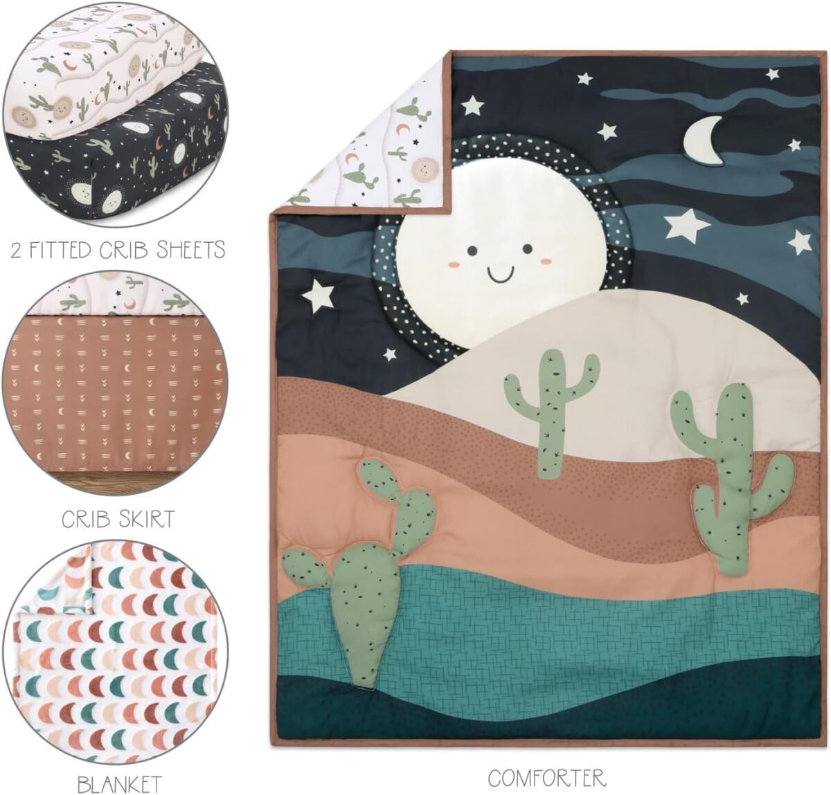 1747517794 the peanutshell 5 piece baby crib bedding set for boys girls newborn infant toddler nursery bed set decor with fitted crib sheets blanket dust ruffle comforter joshua tree.jpg
