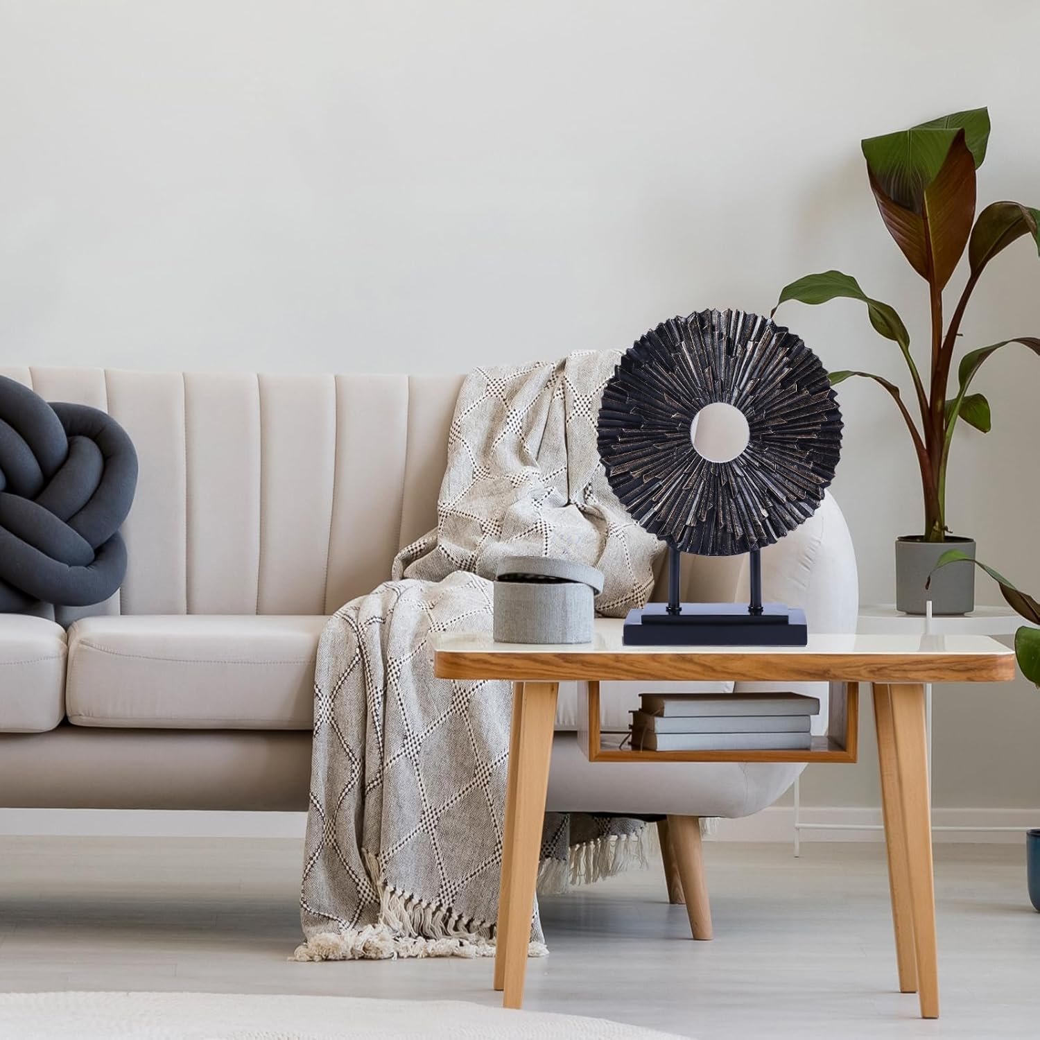 1747528806 minimalist round statue above cabinet decor kitchen modern decorative sculpture home decorations for living room coffee table office decor items center pieces decoration black.jpg