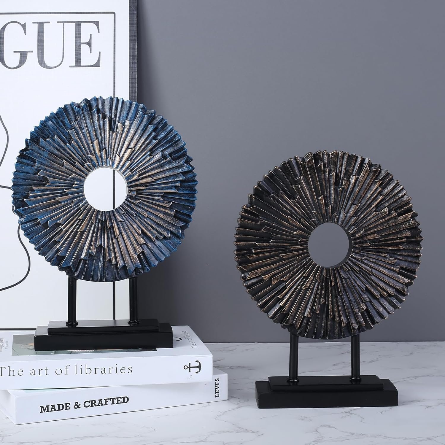 1747528809 minimalist round statue above cabinet decor kitchen modern decorative sculpture home decorations for living room coffee table office decor items center pieces decoration black.jpg