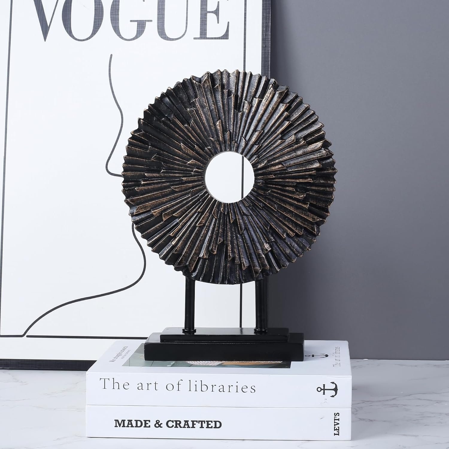 1747528810 minimalist round statue above cabinet decor kitchen modern decorative sculpture home decorations for living room coffee table office decor items center pieces decoration black.jpg