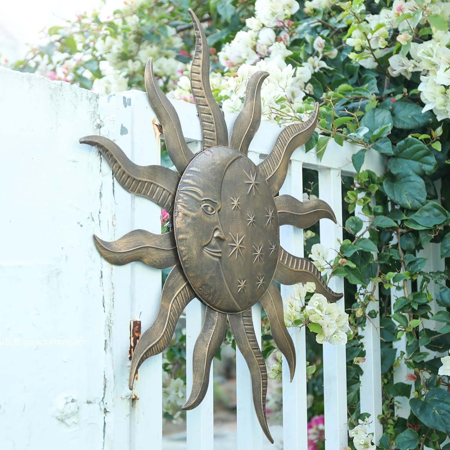 1747552884 vcuteka 27 sun metal wall art outdoor decor moon wall decoration metal wall sculpture hanging garden wall art wall sculpture for indoor outdoor patio fence decor gold.jpg