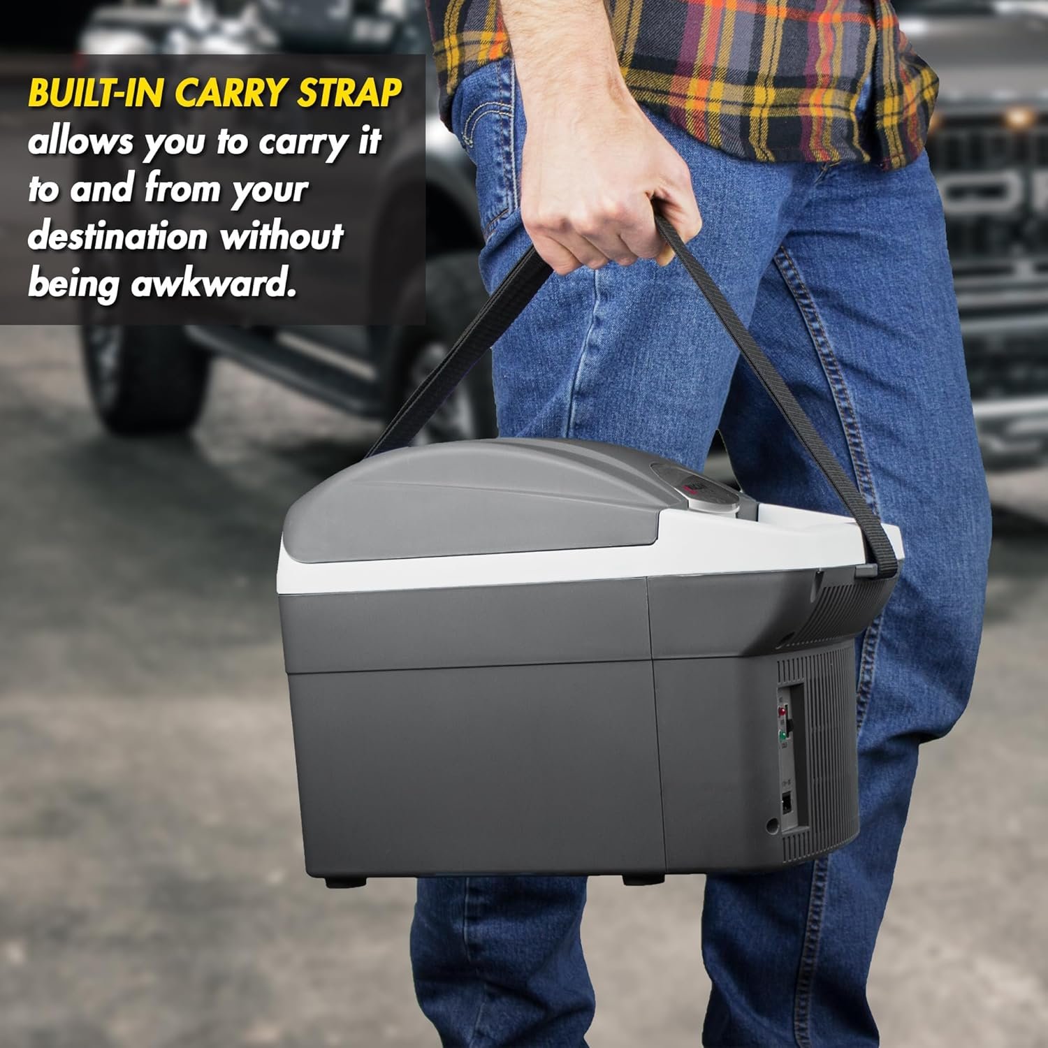 1747577848 wagan el6206 12v 6 quart personal thermoelectric 6 liter capacity portable electric cooler warmer with 1224v dc small fridge for car rv and camping use ul listed.jpg