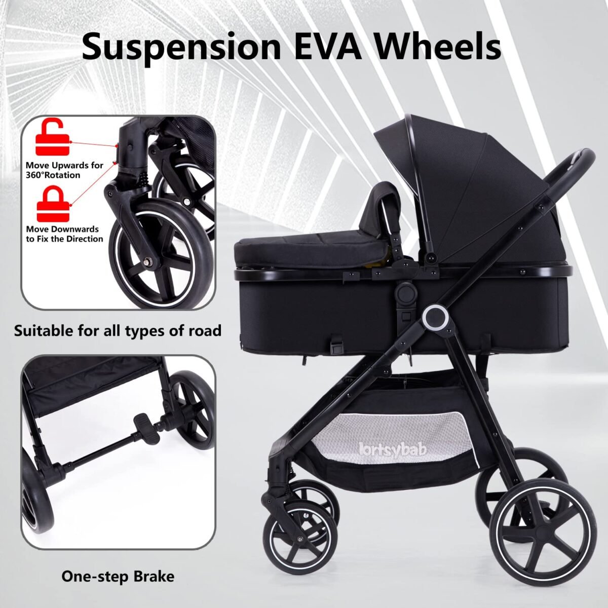 1747603510 2 in 1 baby stroller with bassinet mode folding infant newborn pram stroller with reversible seat toddler strollers for 0 36 months old babies.jpg