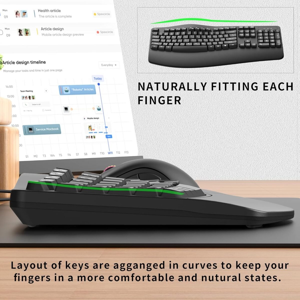 1747616118 ergonomic keyboard wired computer usb keyboard with wrist rest spill resistant wave keys for natural typing compatible with windowspclaptopblack.jpg