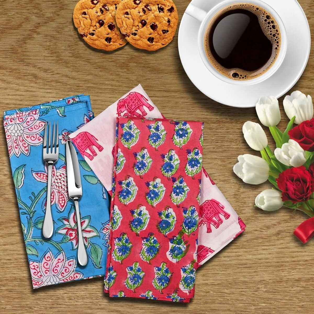 1747668928 diyanaimpex 10 pc cotton cloth napkins hand block print hand made size 16x16 inch printed home decor indian eco friendly mix lot dinner napkins multicolor.jpg