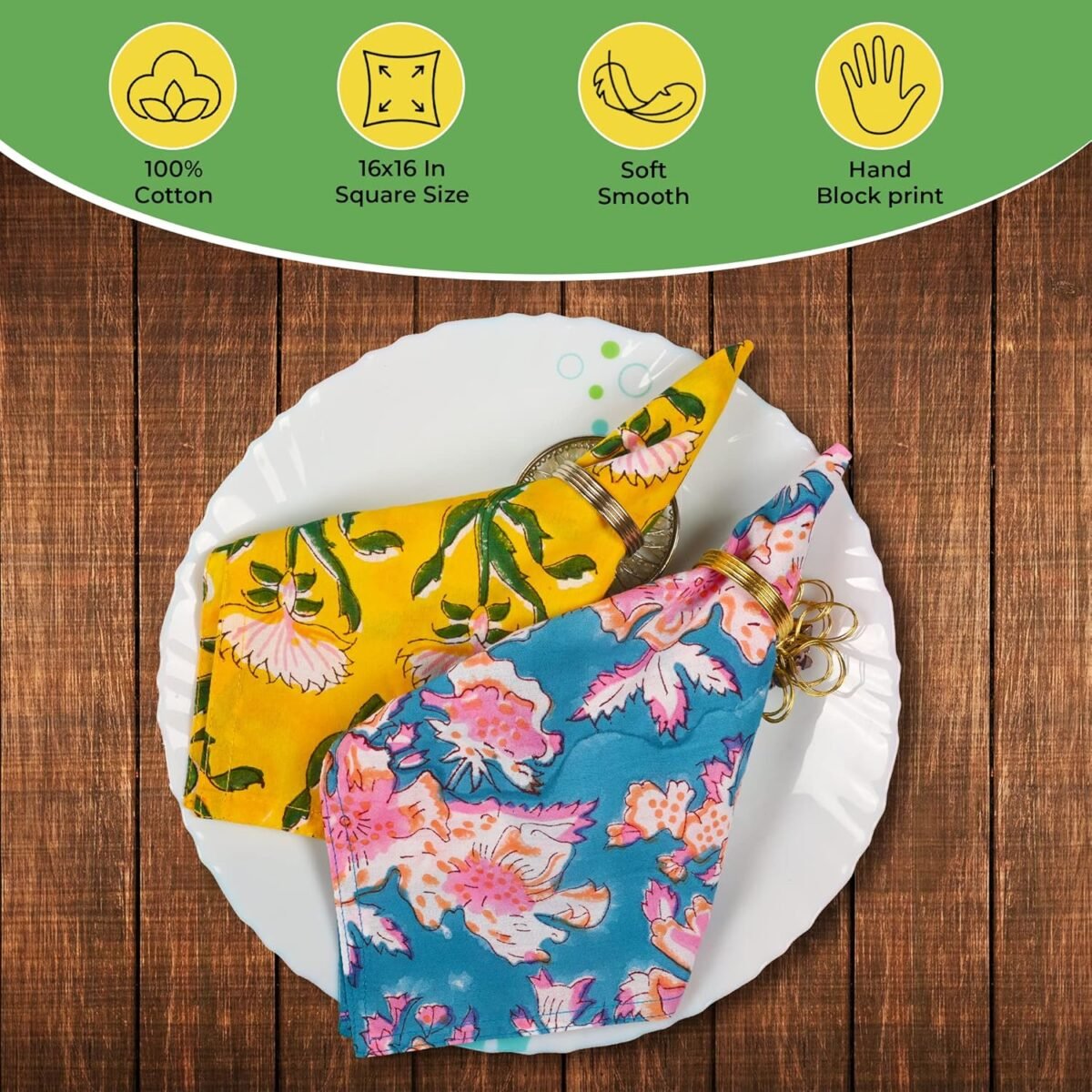 1747668930 diyanaimpex 10 pc cotton cloth napkins hand block print hand made size 16x16 inch printed home decor indian eco friendly mix lot dinner napkins multicolor.jpg
