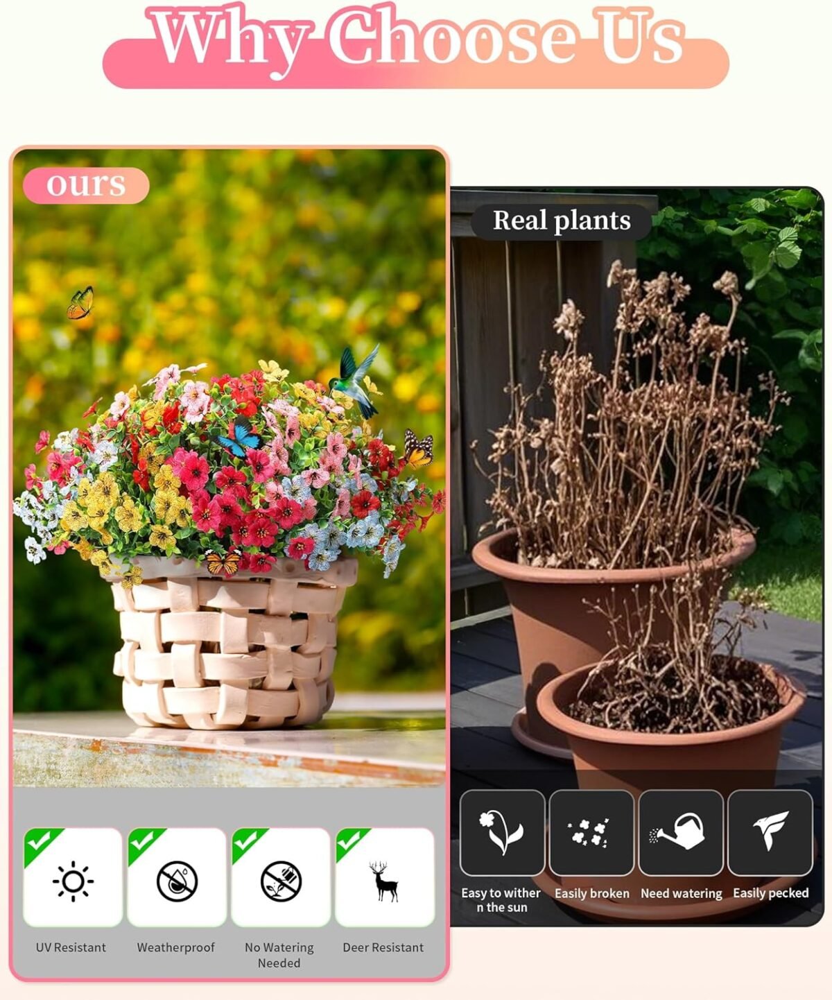 1747669075 faux flowers for outdoor planters 16 bundles uv resistant artificial fake eucalyptus plants outside spring summer yard decor realistic silk daisy used for patiofront porchpots decoration.jpg