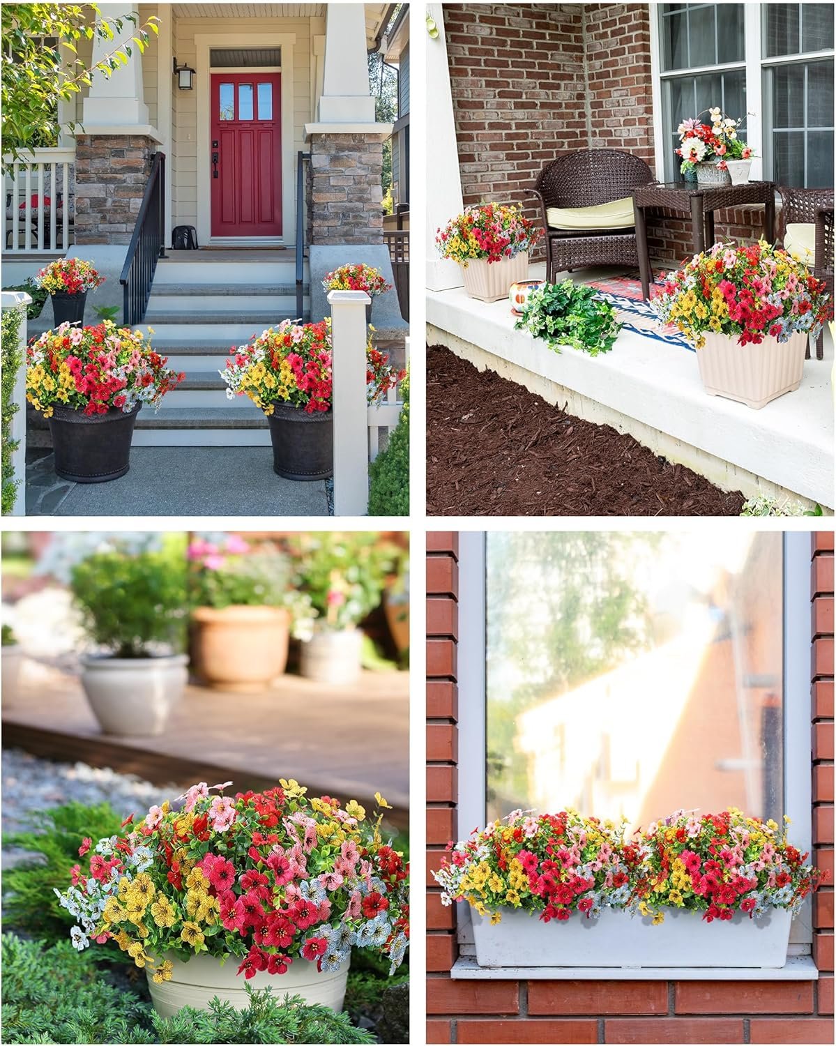 1747669077 faux flowers for outdoor planters 16 bundles uv resistant artificial fake eucalyptus plants outside spring summer yard decor realistic silk daisy used for patiofront porchpots decoration.jpg