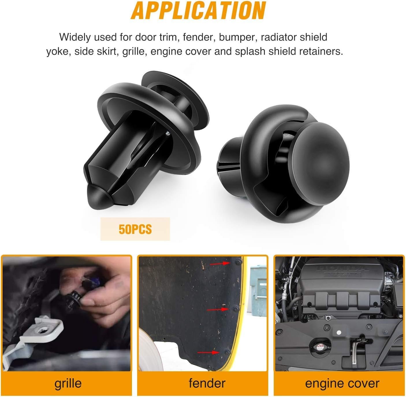 1747736401 gooacc 150 pcs push type bumper fasteners rivet clips 2 sizes universal auto clips fastener for bumper fender clips replacement fastener removal tool included 150pcs clip.jpg