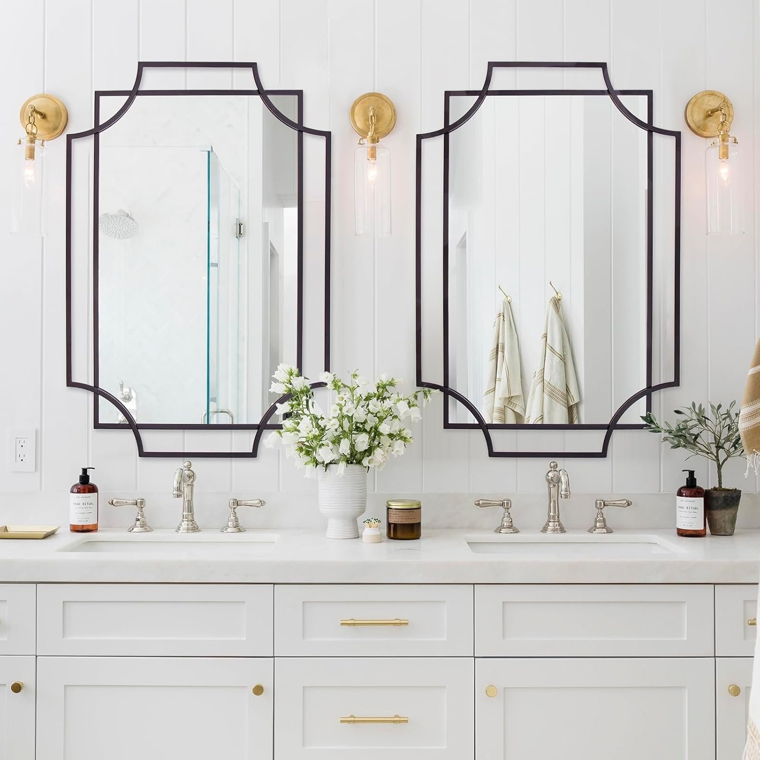 1747749371 black wall mirror for living room 36x24 black bathroom mirror with metal frame antique decorative mirror for living room entryway dining room decor.jpg