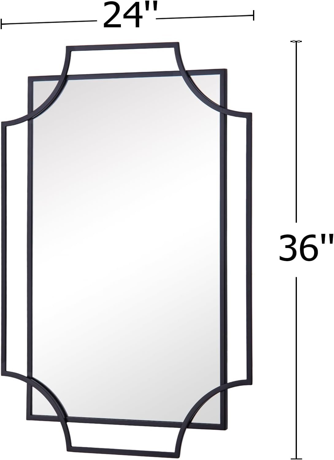 1747749374 black wall mirror for living room 36x24 black bathroom mirror with metal frame antique decorative mirror for living room entryway dining room decor.jpg