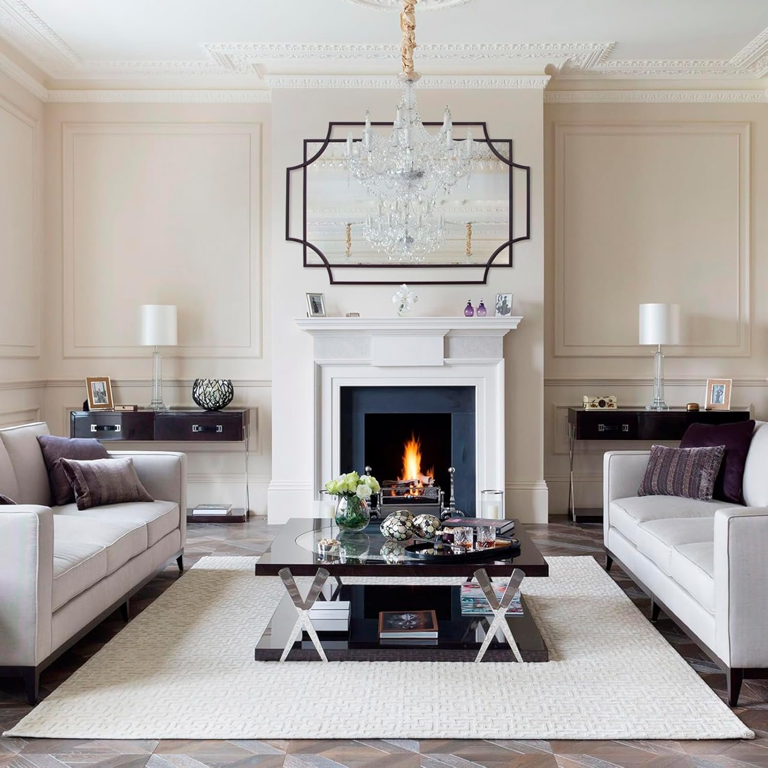 1747749375 black wall mirror for living room 36x24 black bathroom mirror with metal frame antique decorative mirror for living room entryway dining room decor.jpg